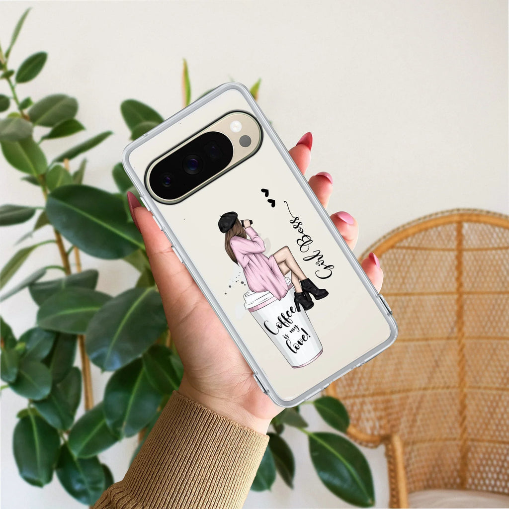 Coffee Lover Customize Transparent Silicon Case For Google Pixel 10 Pro