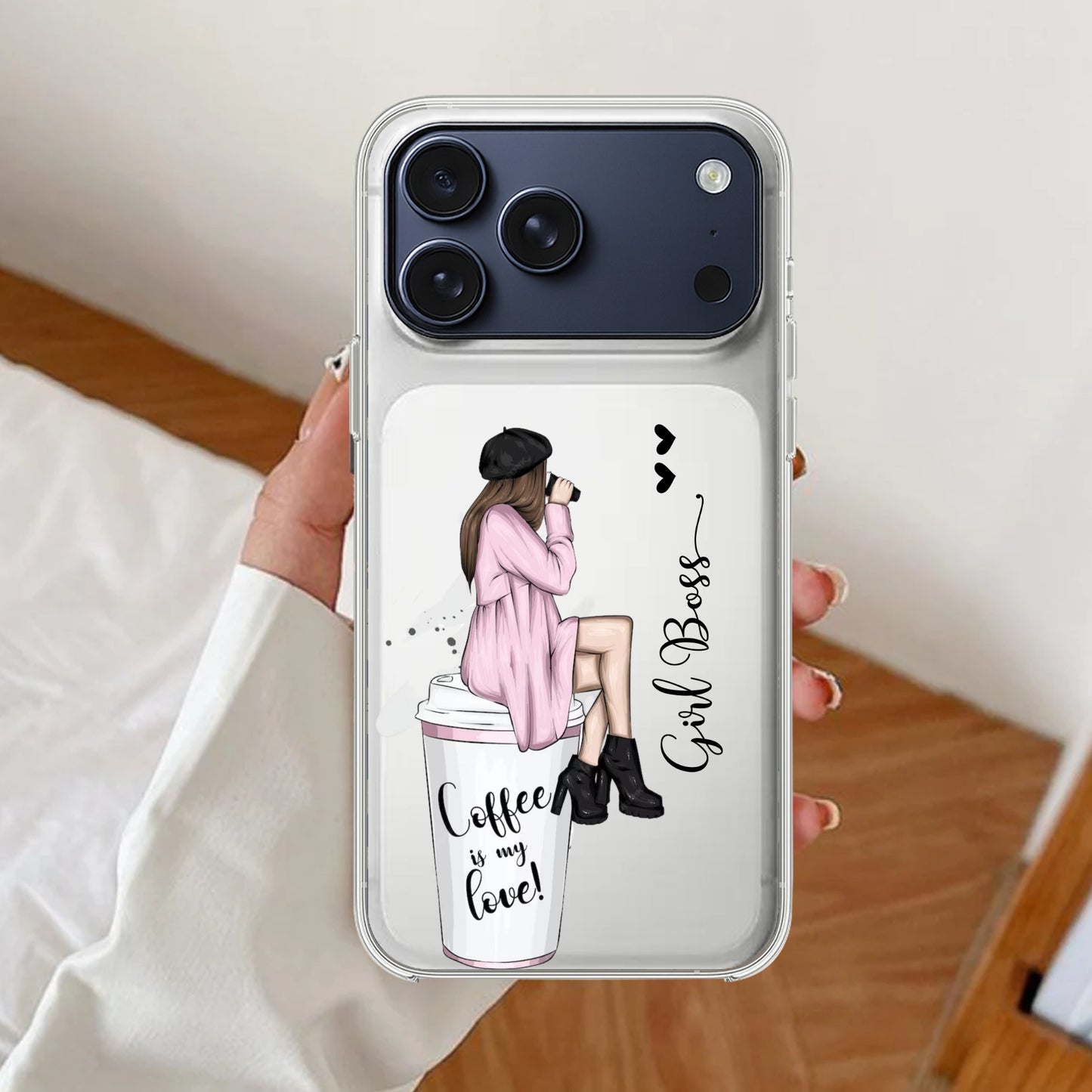 Coffee Lover Customize Transparent Silicon Case For iPhone