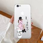 Coffee Lover Customize Anti Yellow Clear Case For iPhone 7 / iPhone 8 / iPhone Se 2020