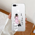 Coffee Lover Customize Transparent Silicon Case For iPhone 7 Plus / iPhone 8 Plus
