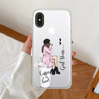 Coffee Lover Customize Anti Yellow Clear Case For iPhone Xs Max
