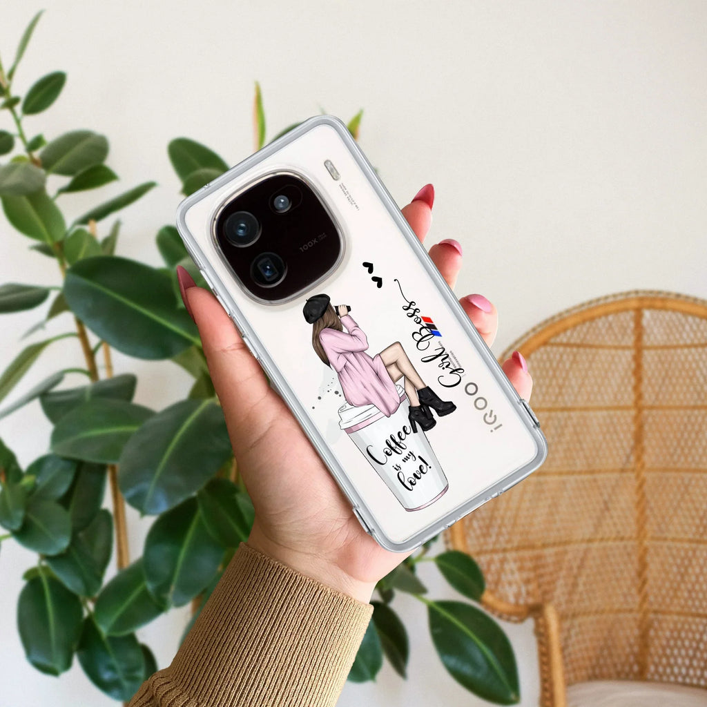 Coffee Lover Customize Transparent Silicon Case For iQOO 12 5G