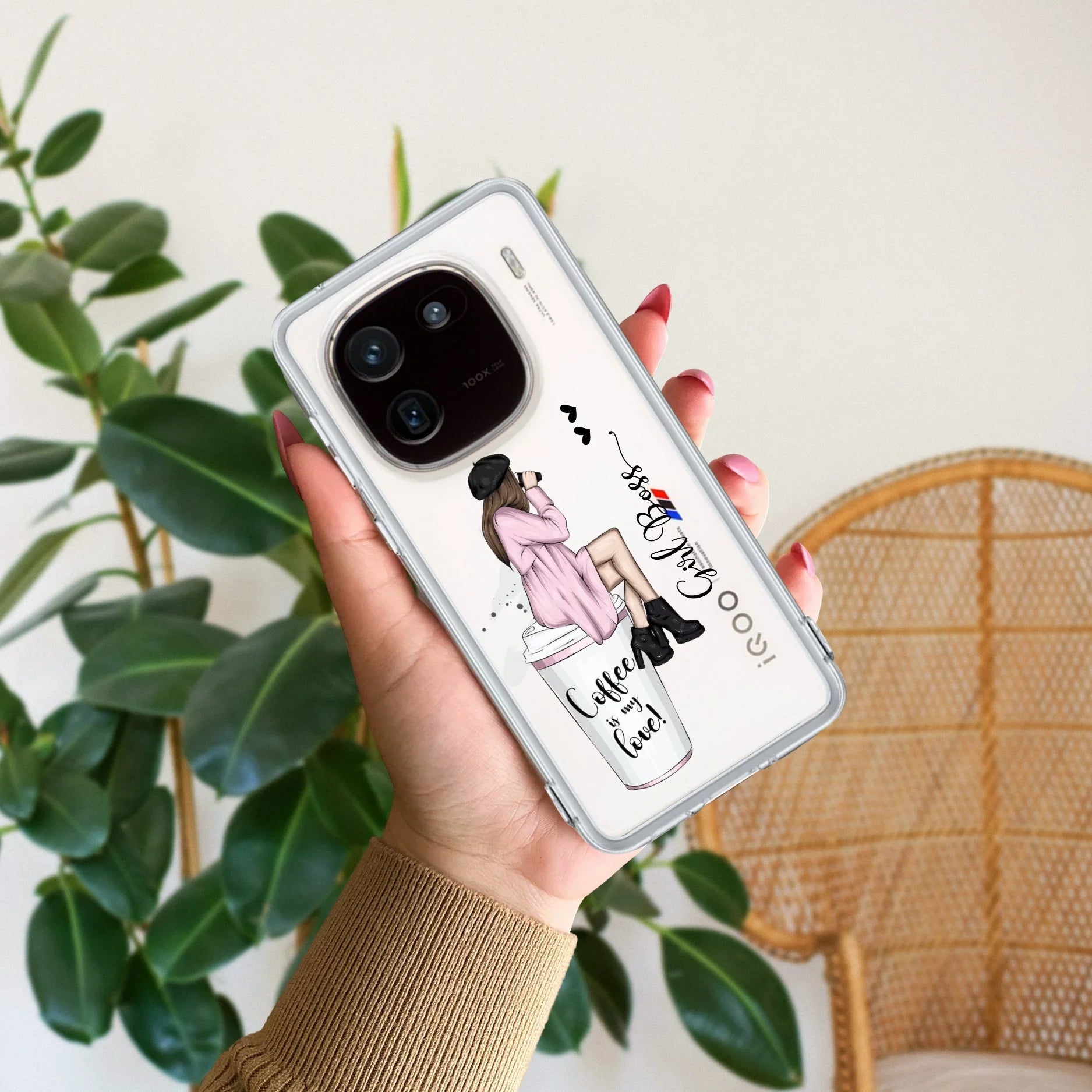 Coffee Lover Customize Transparent Silicon Case For iQOO 12 5G