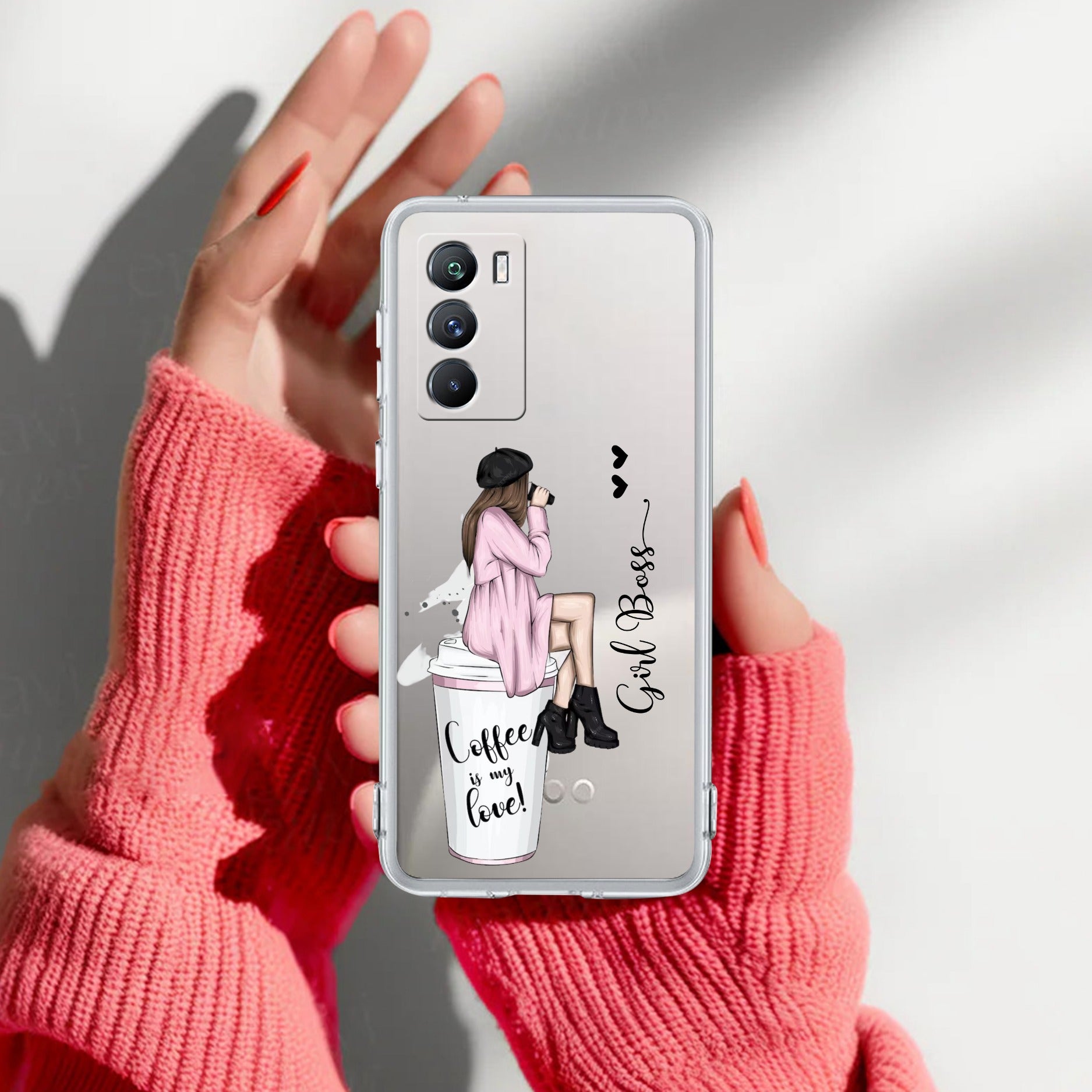 Coffee Lover Customize Transparent Silicon Case For iQOO 9 SE 5G