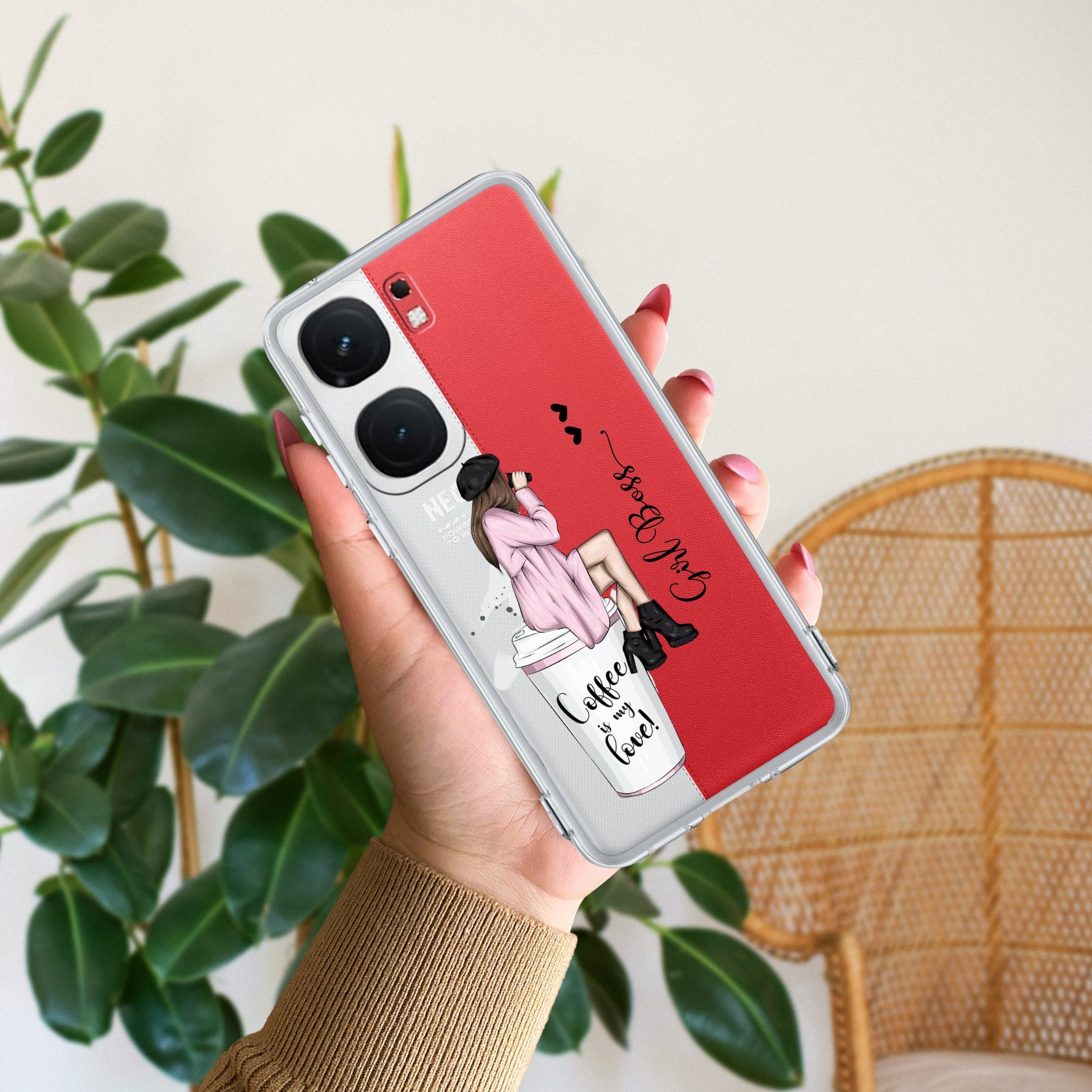 Coffee Lover Customize Transparent Silicon Case For iQOO Neo 9 Pro 5G