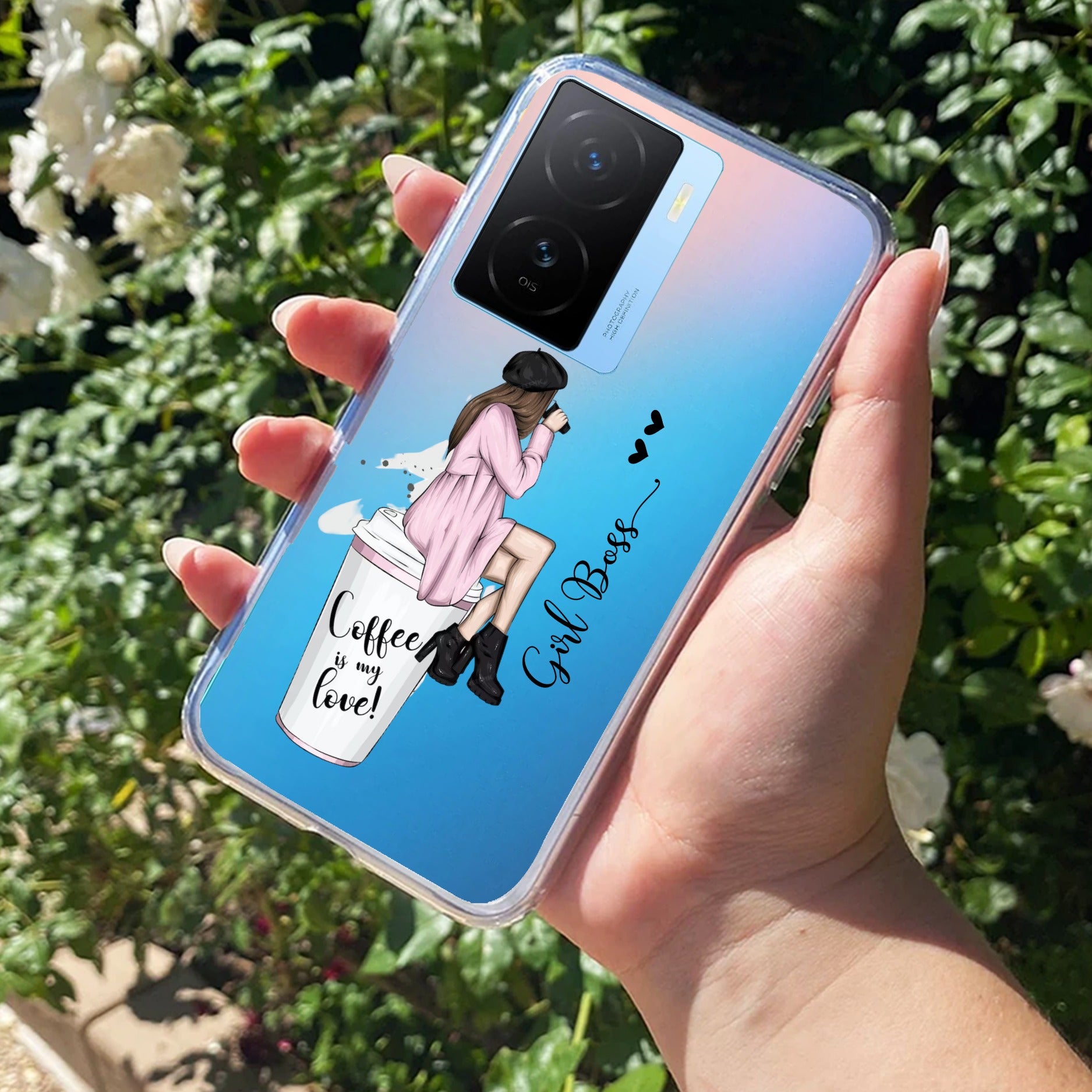 Coffee Lover Customize Transparent Silicon Case For iQOO Z7s 5G
