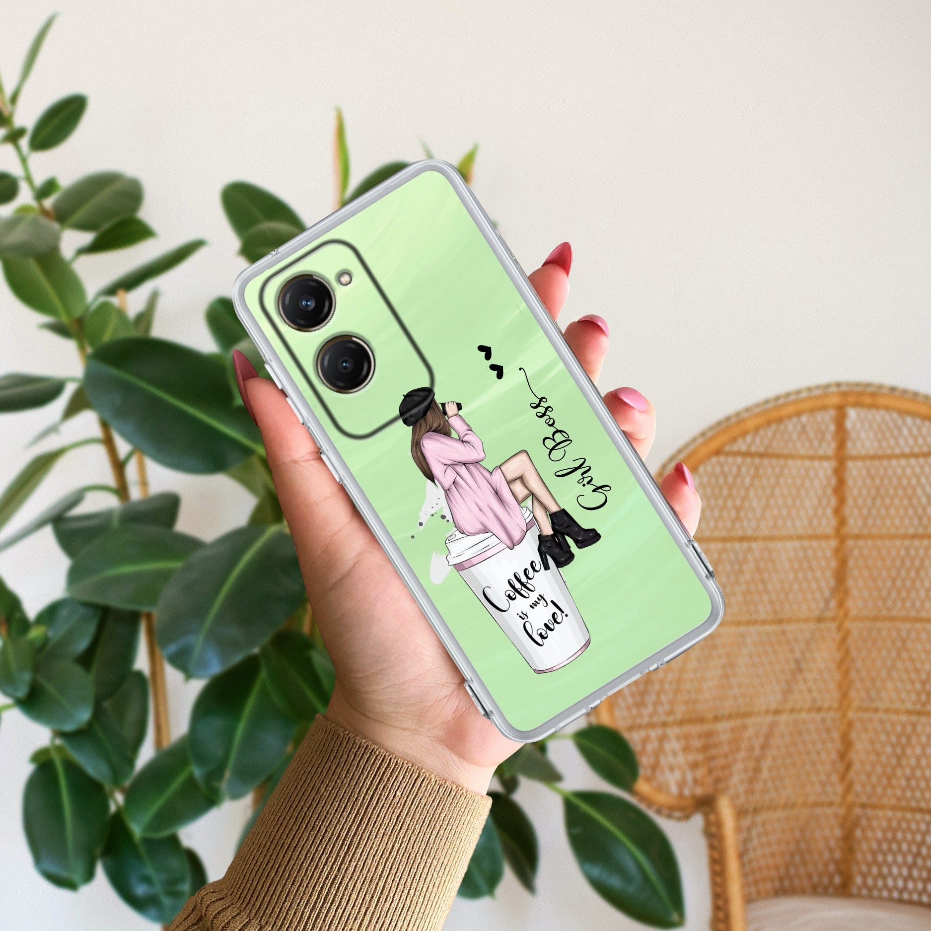 Coffee Lover Customize Transparent Silicon Case For iQOO Z9 Lite 5G