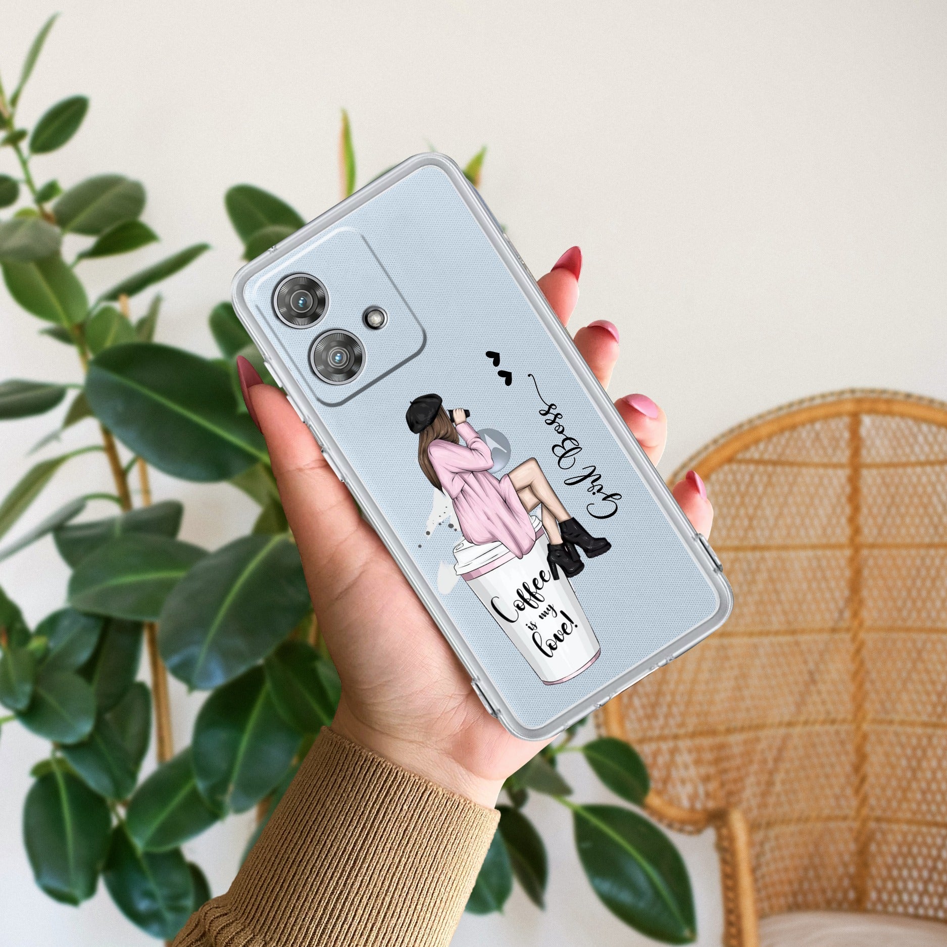 Coffee Lover Customize Anti Yellow Case For Motorola Edge 40 Neo 5G