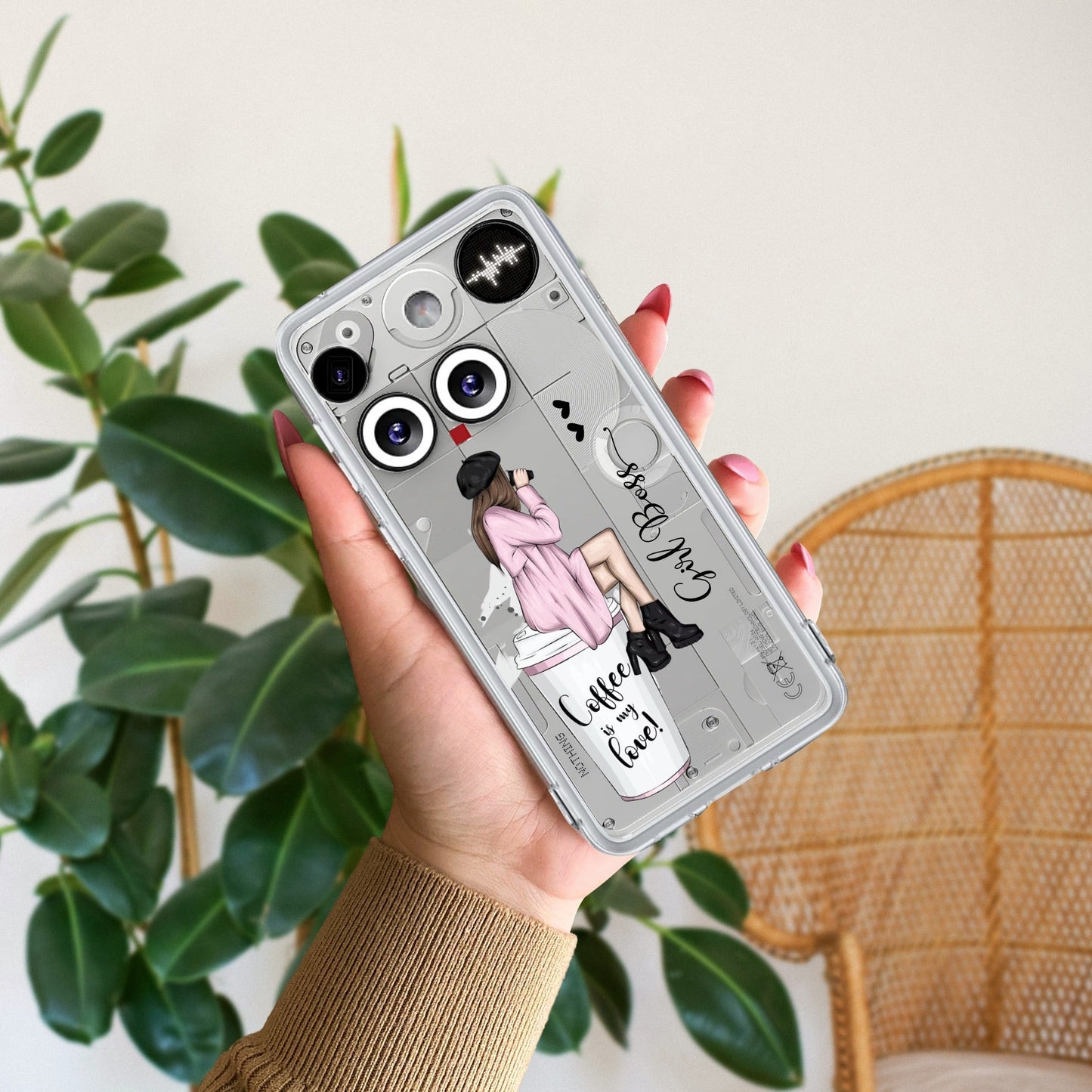Coffee Lover Customize Transparent Silicon Case For Nothing