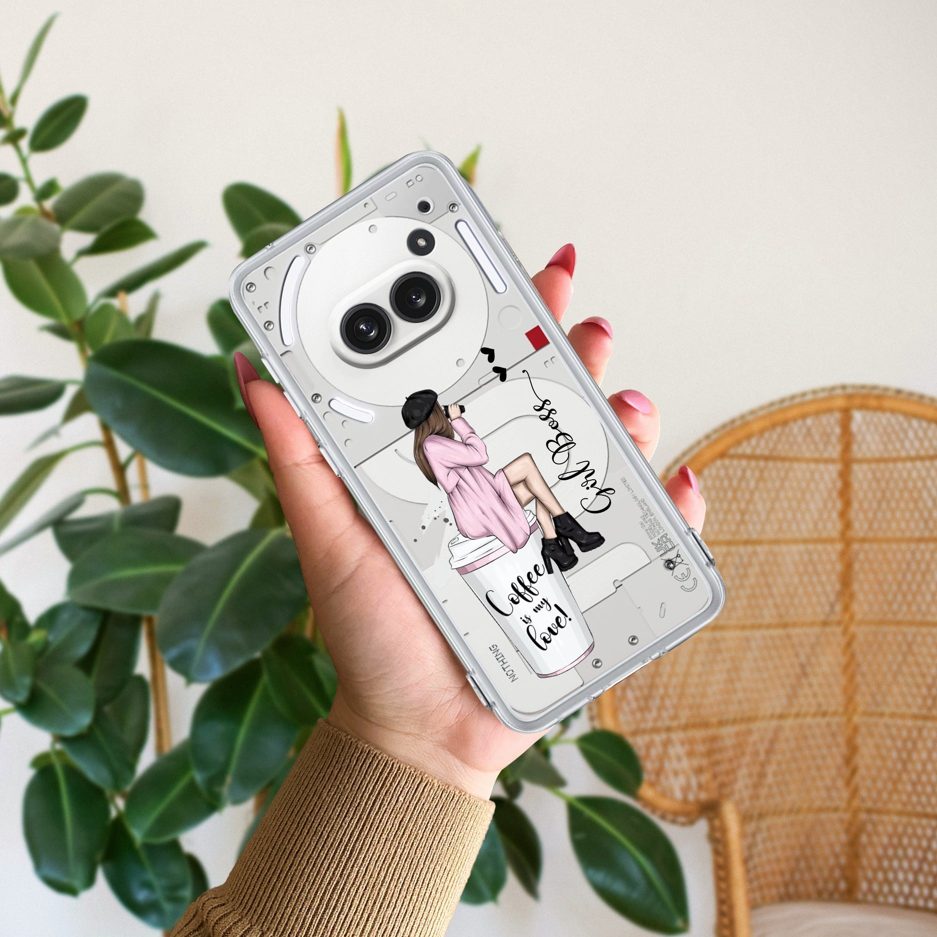 Coffee Lover Customize Transparent Silicon Case For Nothing Phone 2a 5G