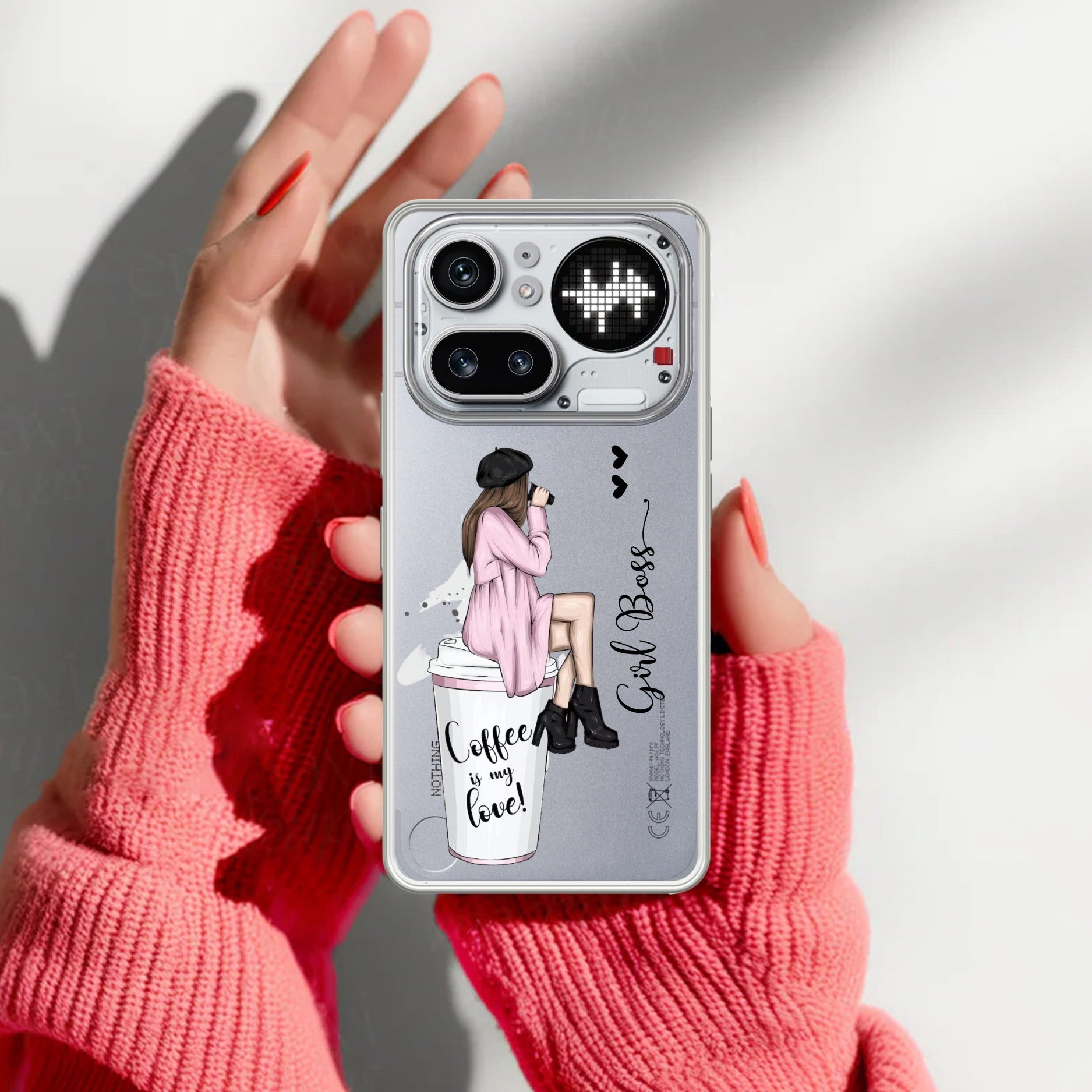 Coffee Lover Customize Transparent Silicon Case For Nothing Phone 4A Pro 5G