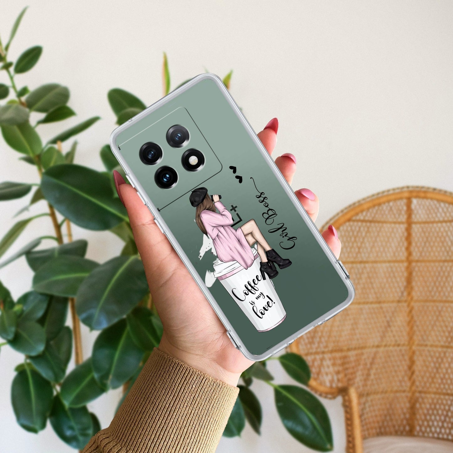 Coffee Lover Customize Transparent Silicon Case For OnePlus