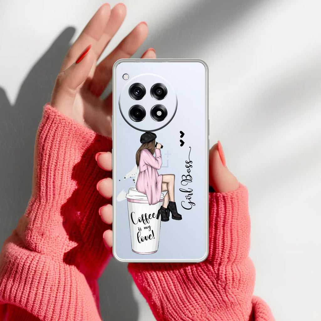 Coffee Lover Customize Anti Yellow Case For OnePlus 12R 5G