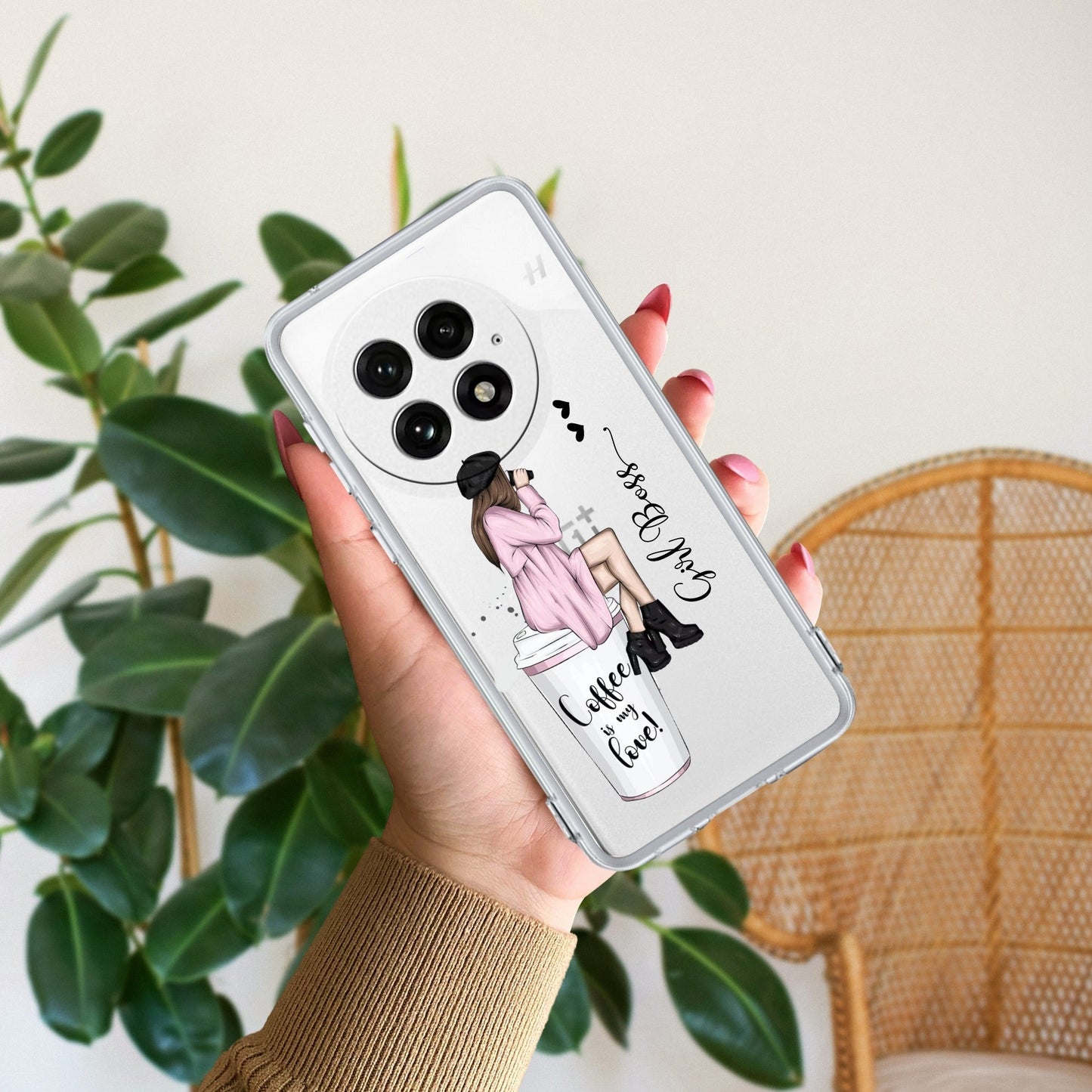 Coffee Lover Customize Transparent Silicon Case For OnePlus