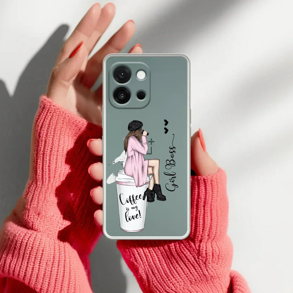 Coffee Lover Customize Transparent Silicon Case For OnePlus Nord 5 5G