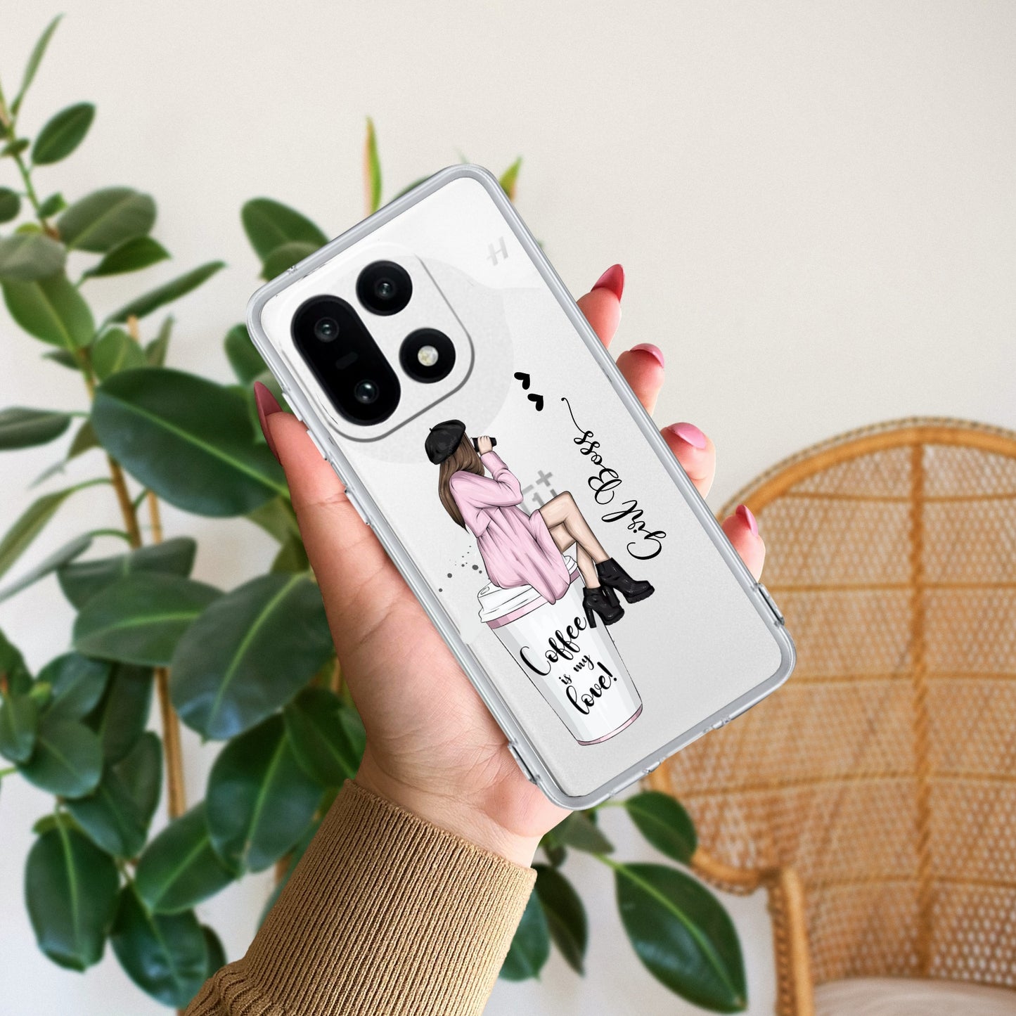 Coffee Lover Customize Transparent Silicon Case For OnePlus