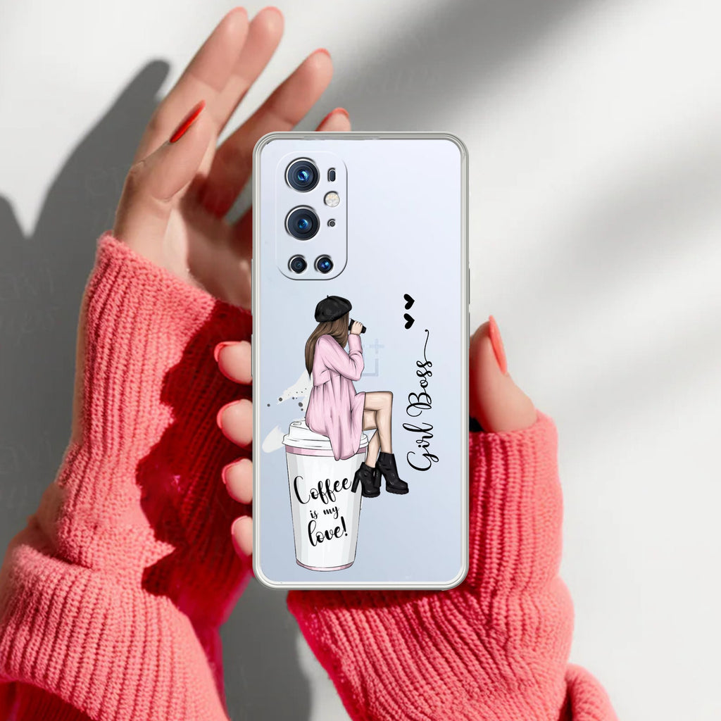 Coffee Lover Customize Transparent Silicon Case For OnePlus 9 Pro