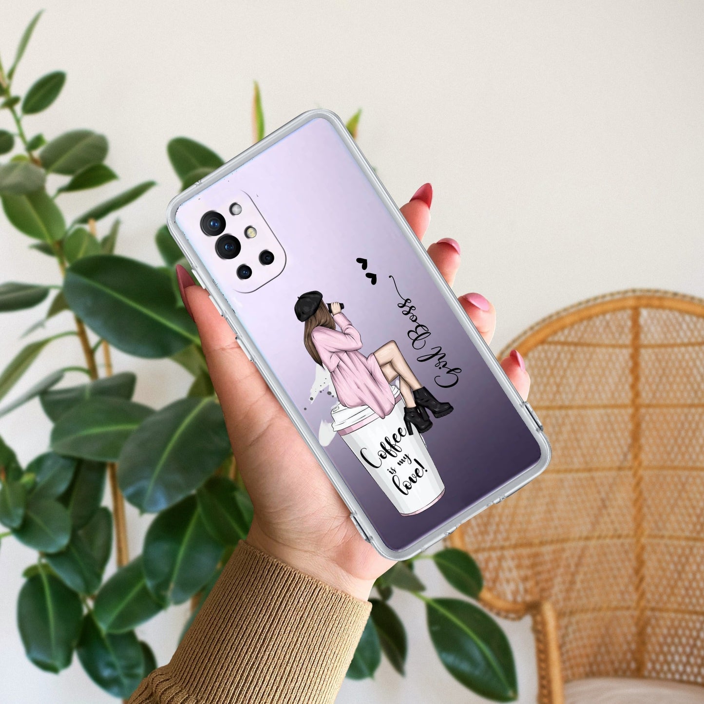 Coffee Lover Customize Transparent Silicon Case For OnePlus