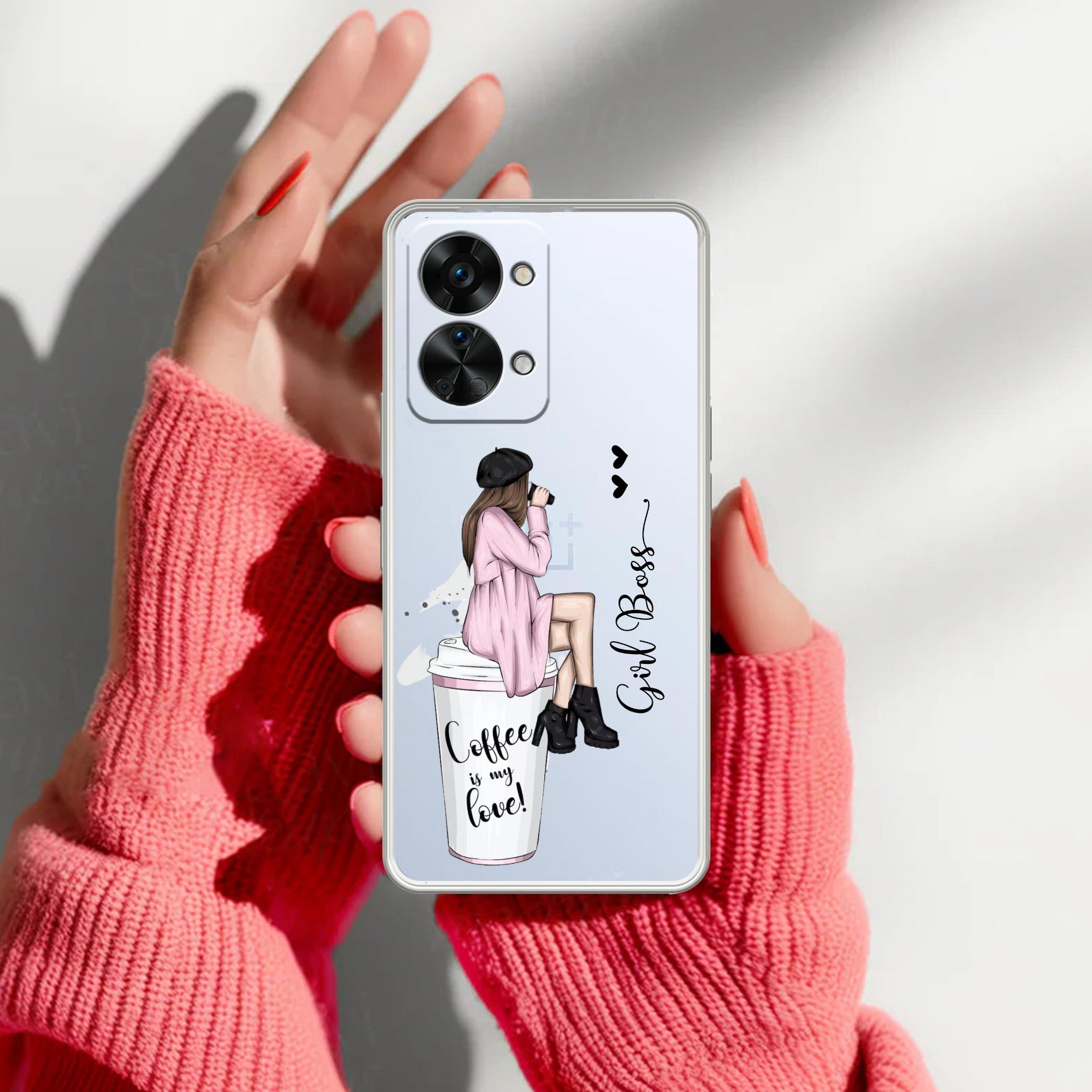 Coffee Lover Customize Transparent Silicon Case For OnePlus