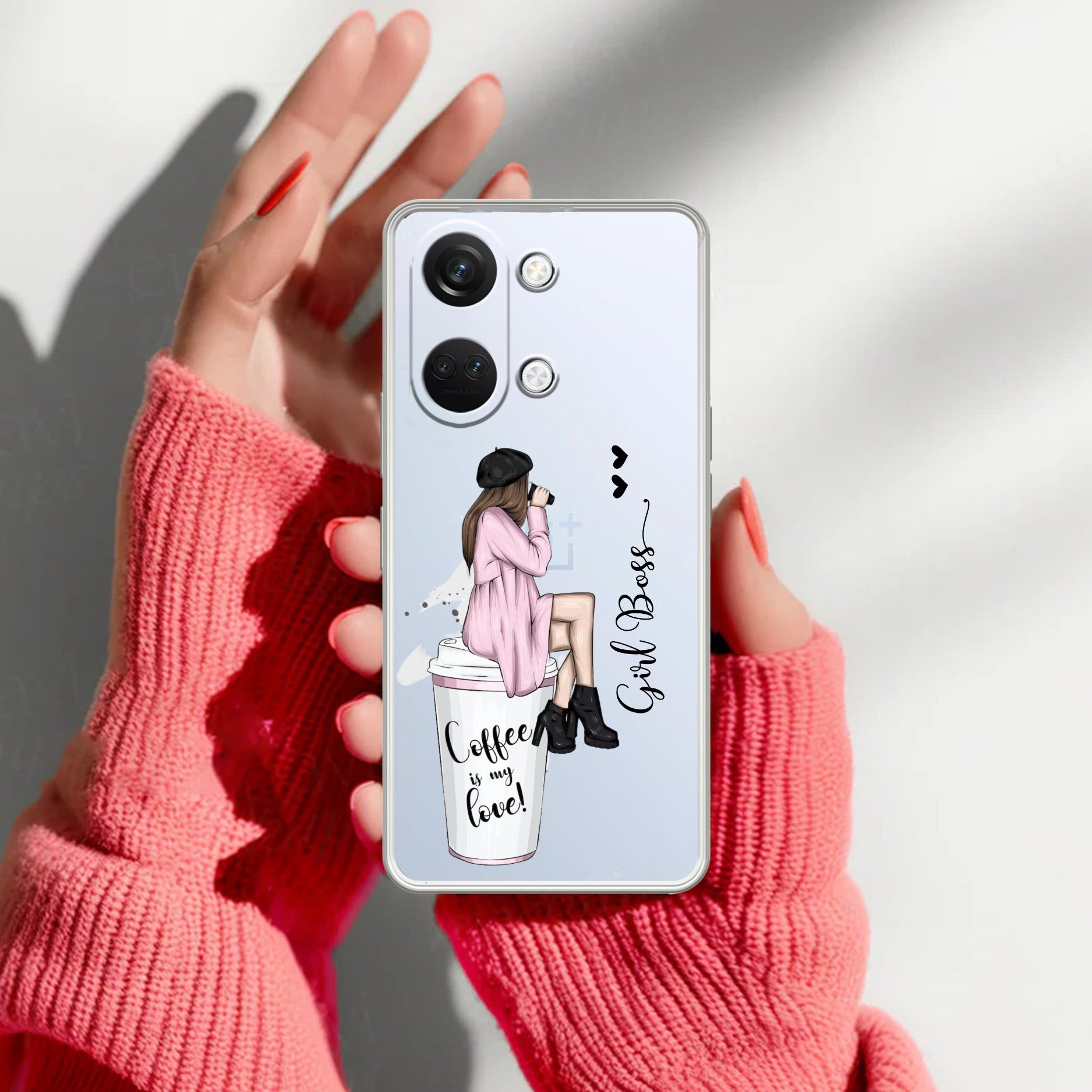 Coffee Lover Customize Transparent Silicon Case For OnePlus