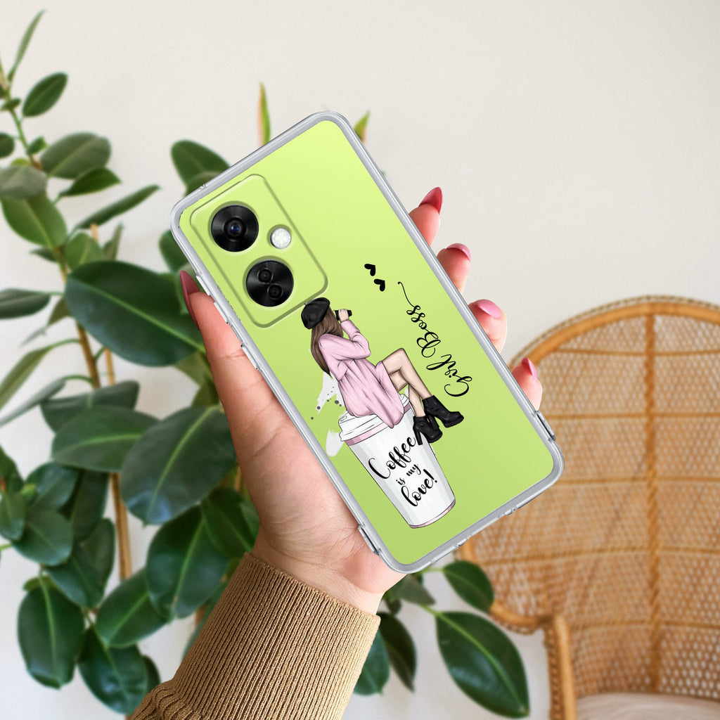 Coffee Lover Customize Transparent Silicon Case For OnePlus Nord CE 3 5G