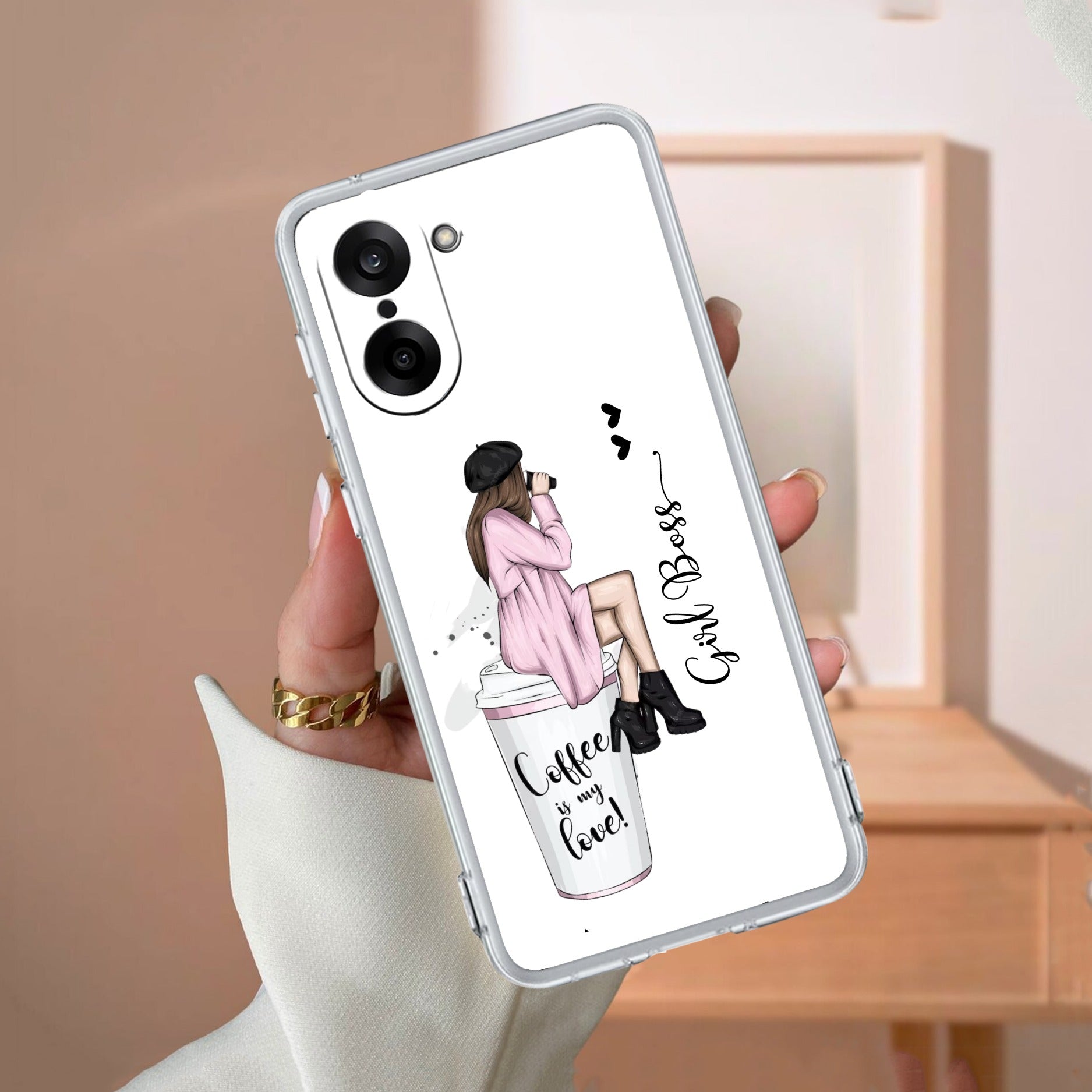 Coffee Lover Customize Transparent Silicon Case For OnePlus