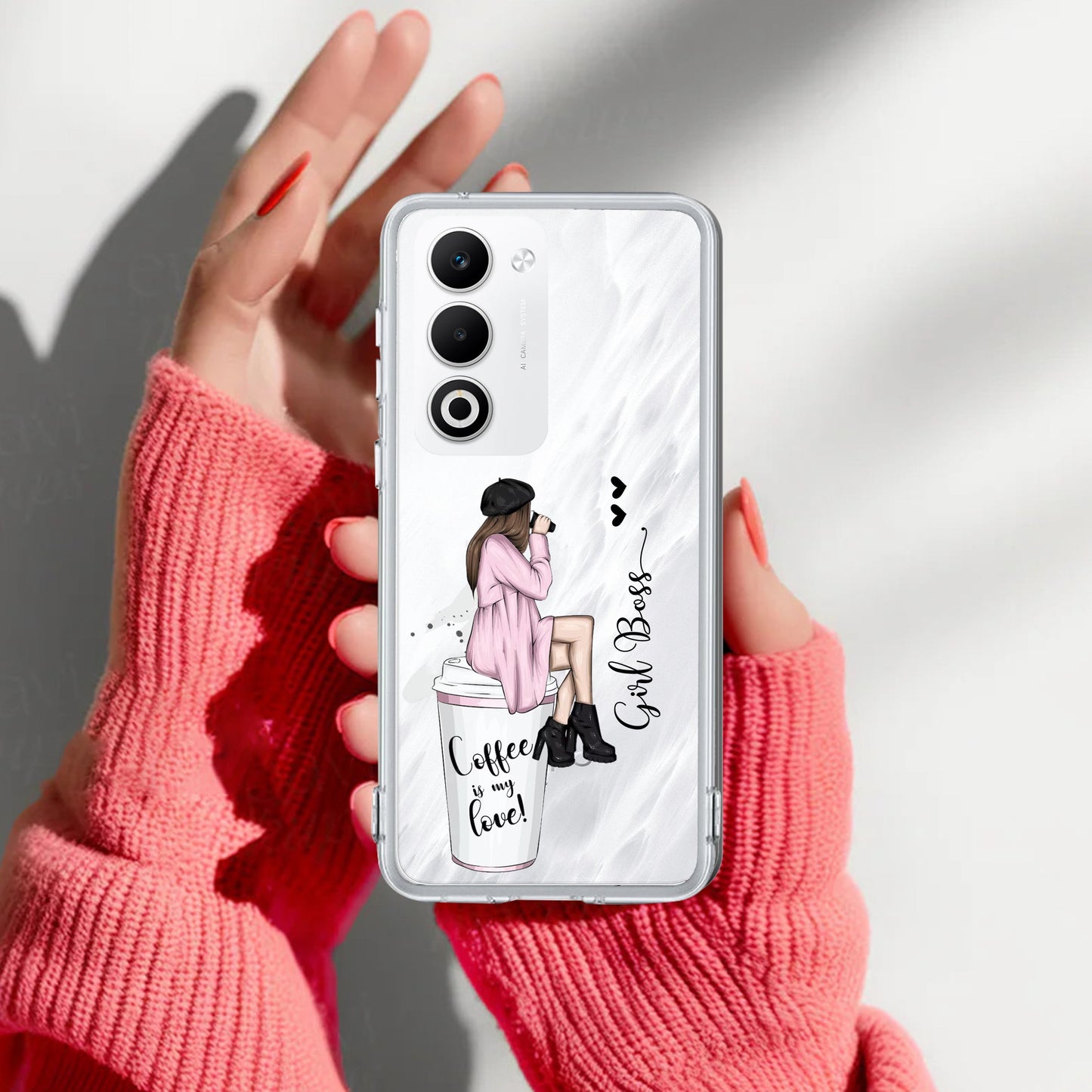 Coffee Lover Customize Transparent Silicon Case For Oppo