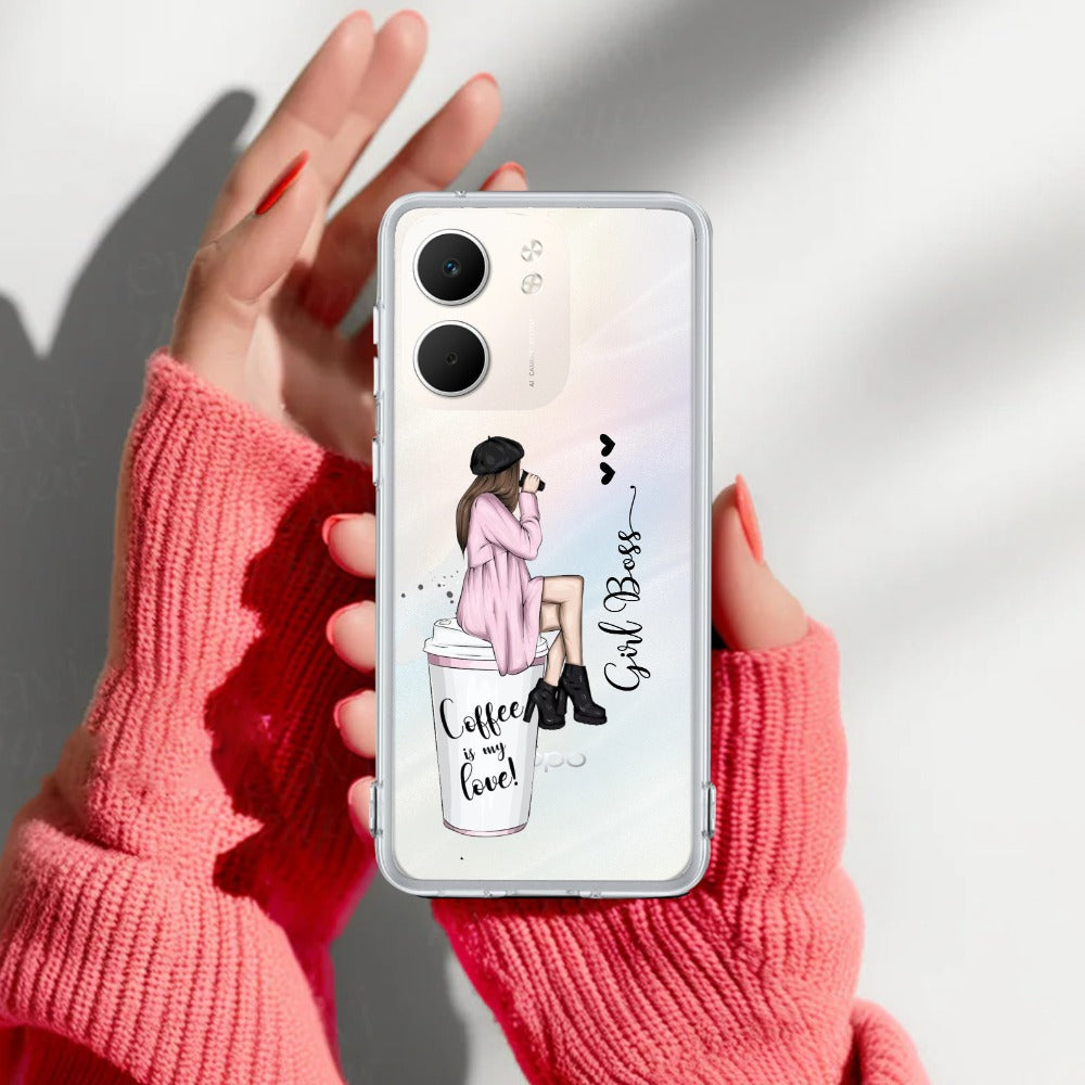 Coffee Lover Customize Transparent Silicon Case For Oppo