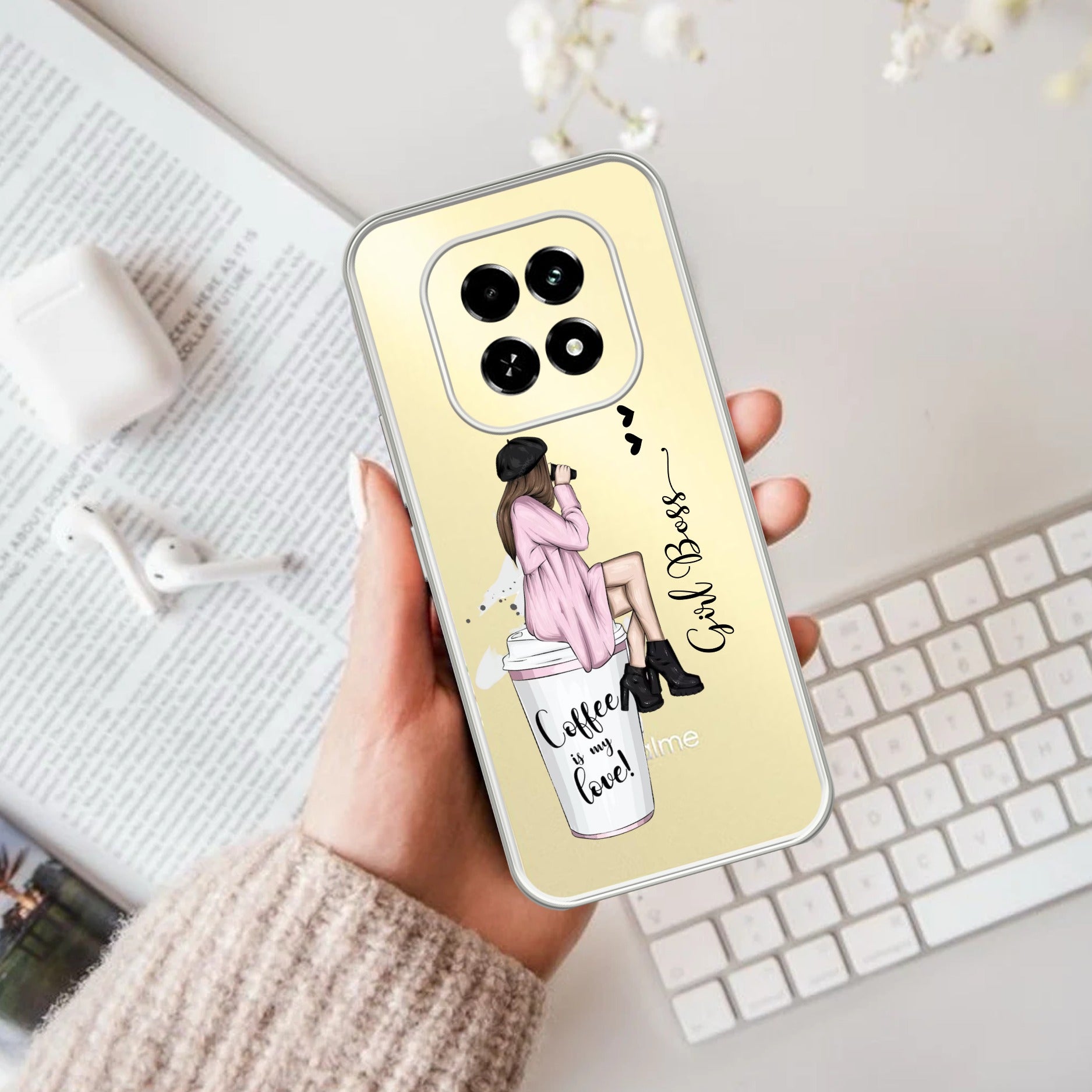 Coffee Lover Customize Transparent Silicon Case For Oppo F29 5G