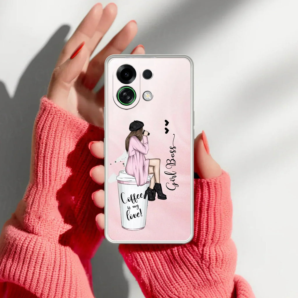 Caring Couple Customize Transparent Silicon Case For OPPO Reno 14 Pro 5G