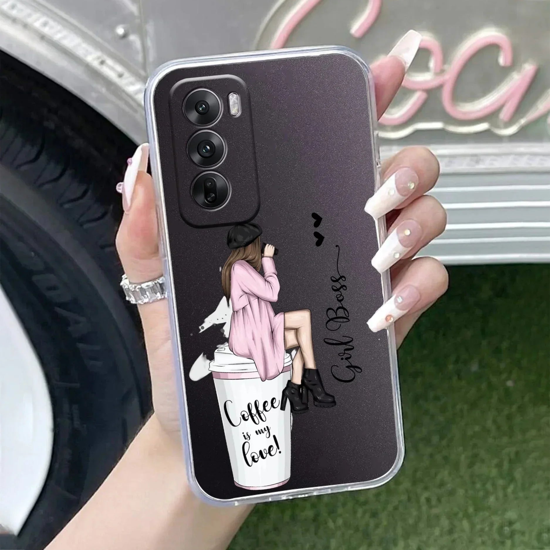 Coffee Lover Customize Anti Yellow Case For Oppo Reno 12 Pro 5G