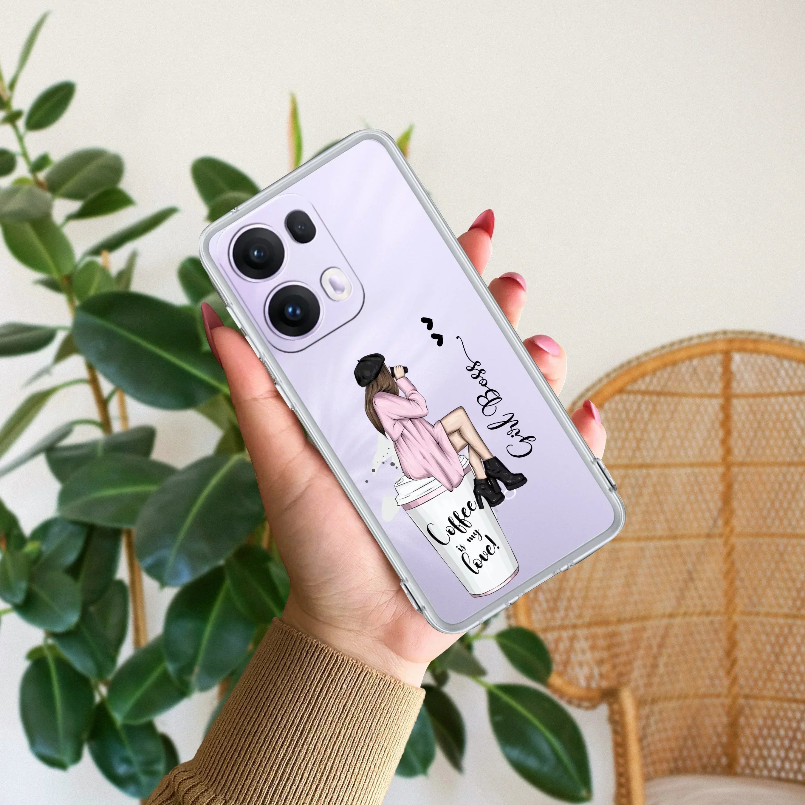 Coffee Lover Customize Anti Yellow Case For Oppo Reno 13 Pro 5G