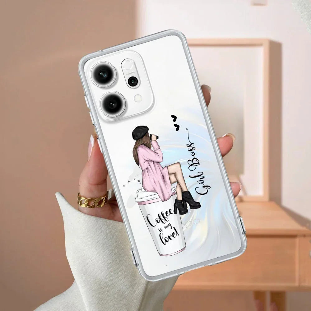Coffee Lover Customize Anti Yellow Case For OPPO Reno 14 Pro 5G