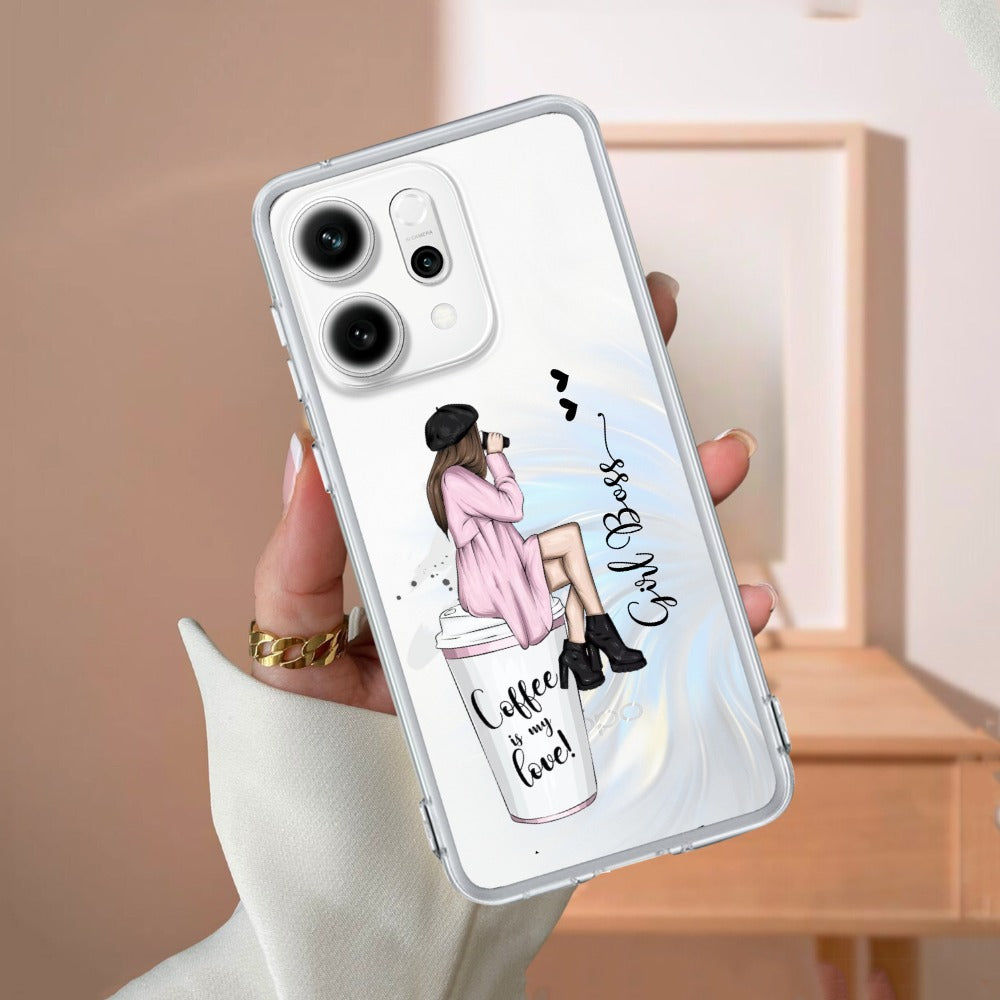 Coffee Lover Customize Transparent Silicon Case For Oppo