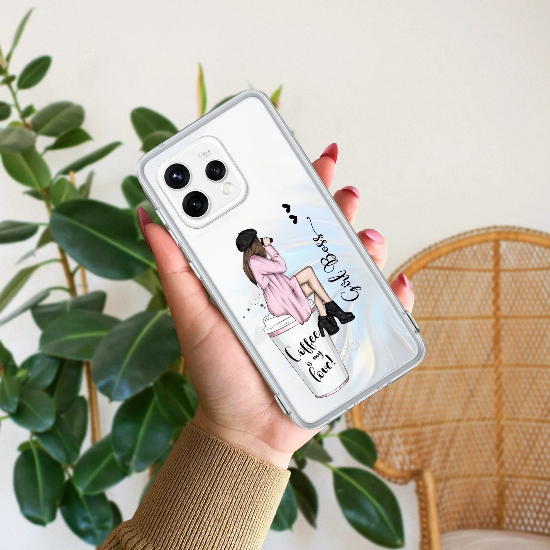 Coffee Lover Customize Anti Yellow Case For Oppo Reno 15 5G