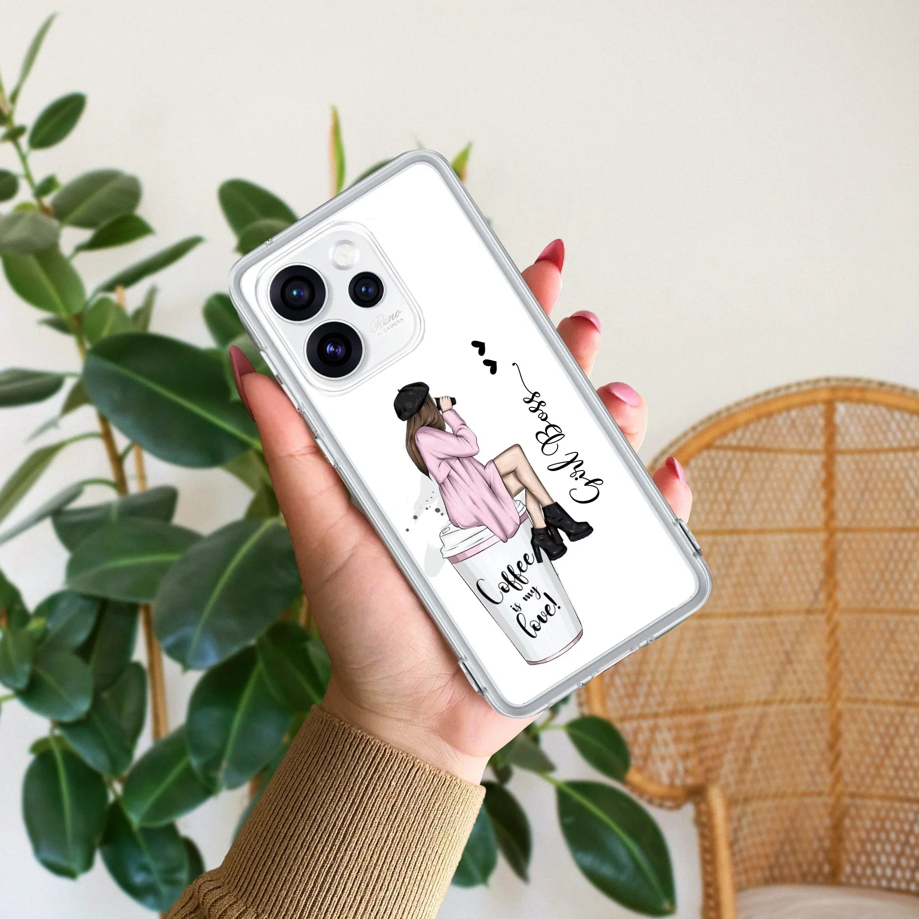 Coffee Lover Customize Anti Yellow Case For Oppo Reno 15 Pro Mini 5G