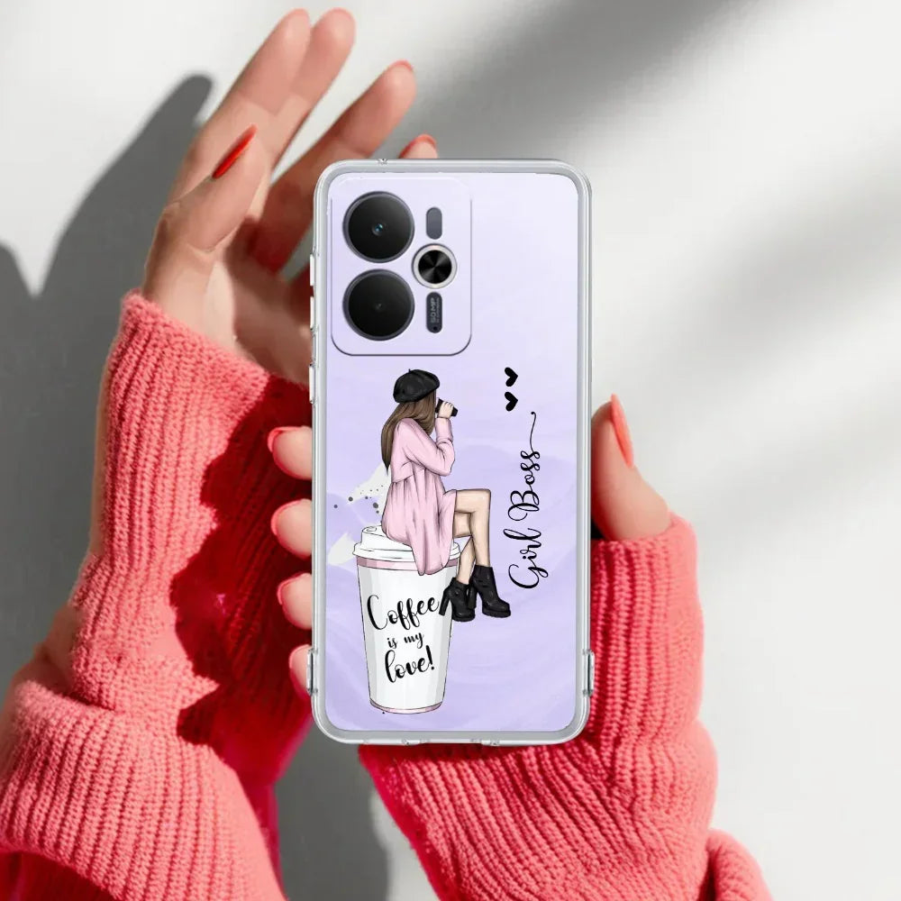 Coffee Lover Customize Anti Yelllow Case For Realme 14T 5G