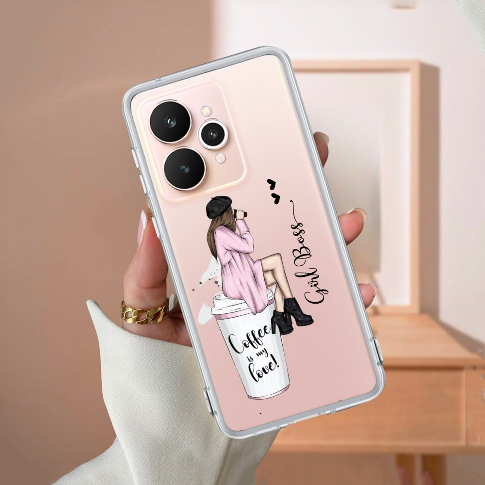 Coffee Lover Customize Transparent Silicon Case For Realme/Narzo