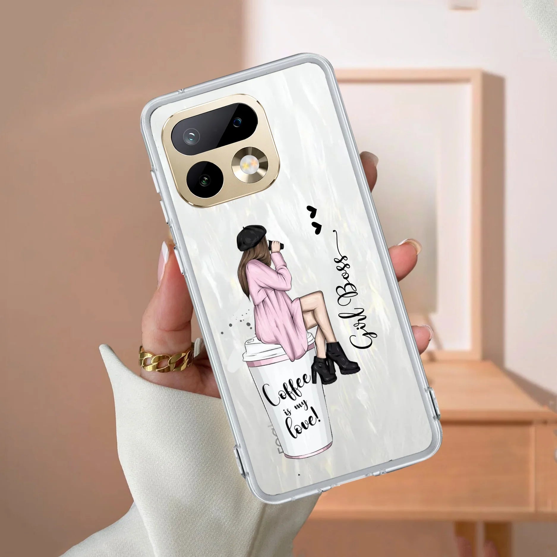 Coffee Lover Customize Transparent Silicon Case For Realme Narzo 80 Lite 5G