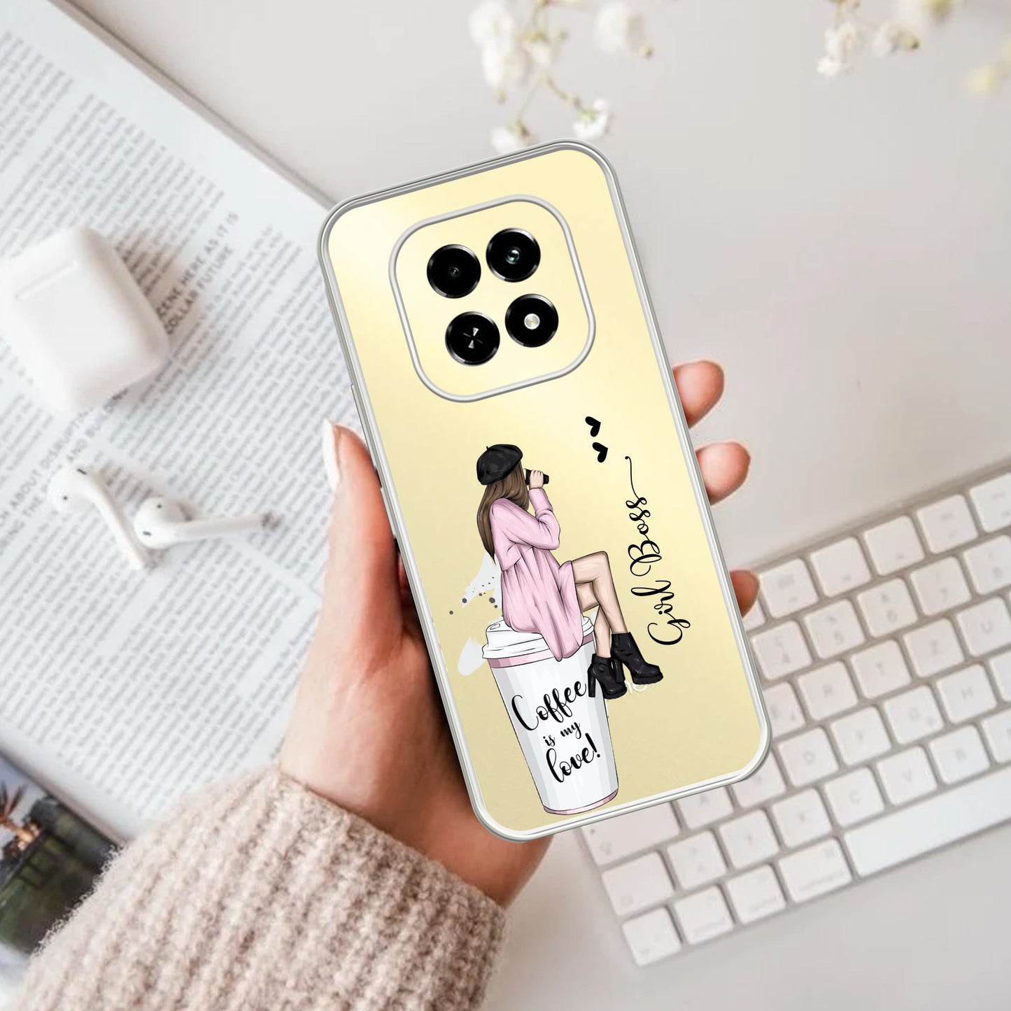 Marble Pink Customize Transparent Silicon Case For Oppo