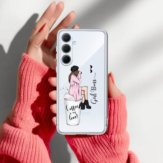 Coffee Lover Customize Transparent Silicon Case For Samsung