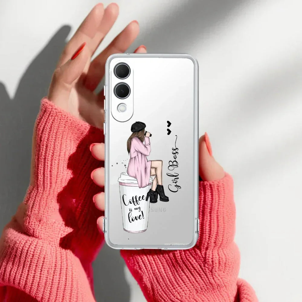 Coffee Lover Customize Transparent Silicon Case For Samsung
