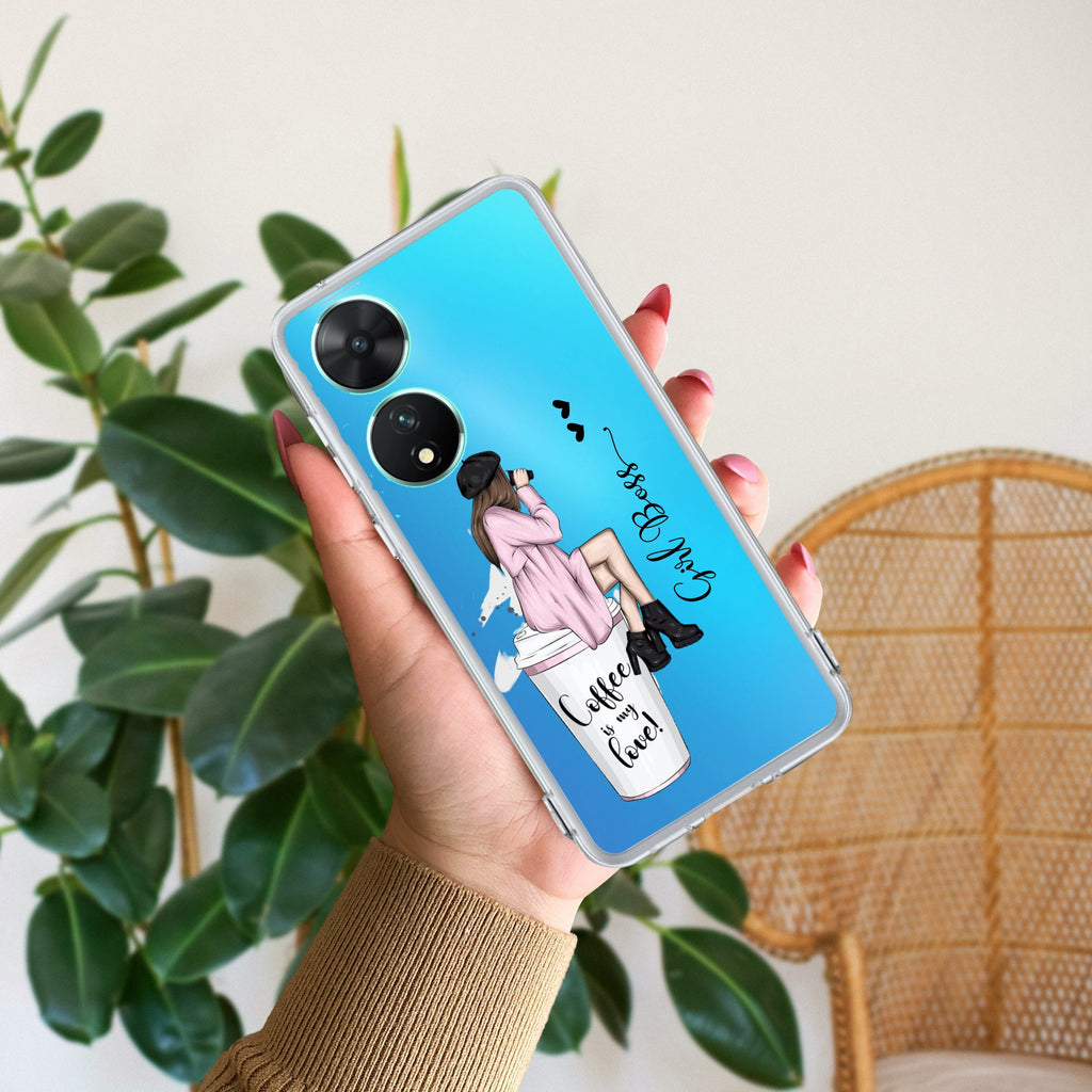 Coffee Lover Customize Transparent Silicon Case For Vivo T2 5G