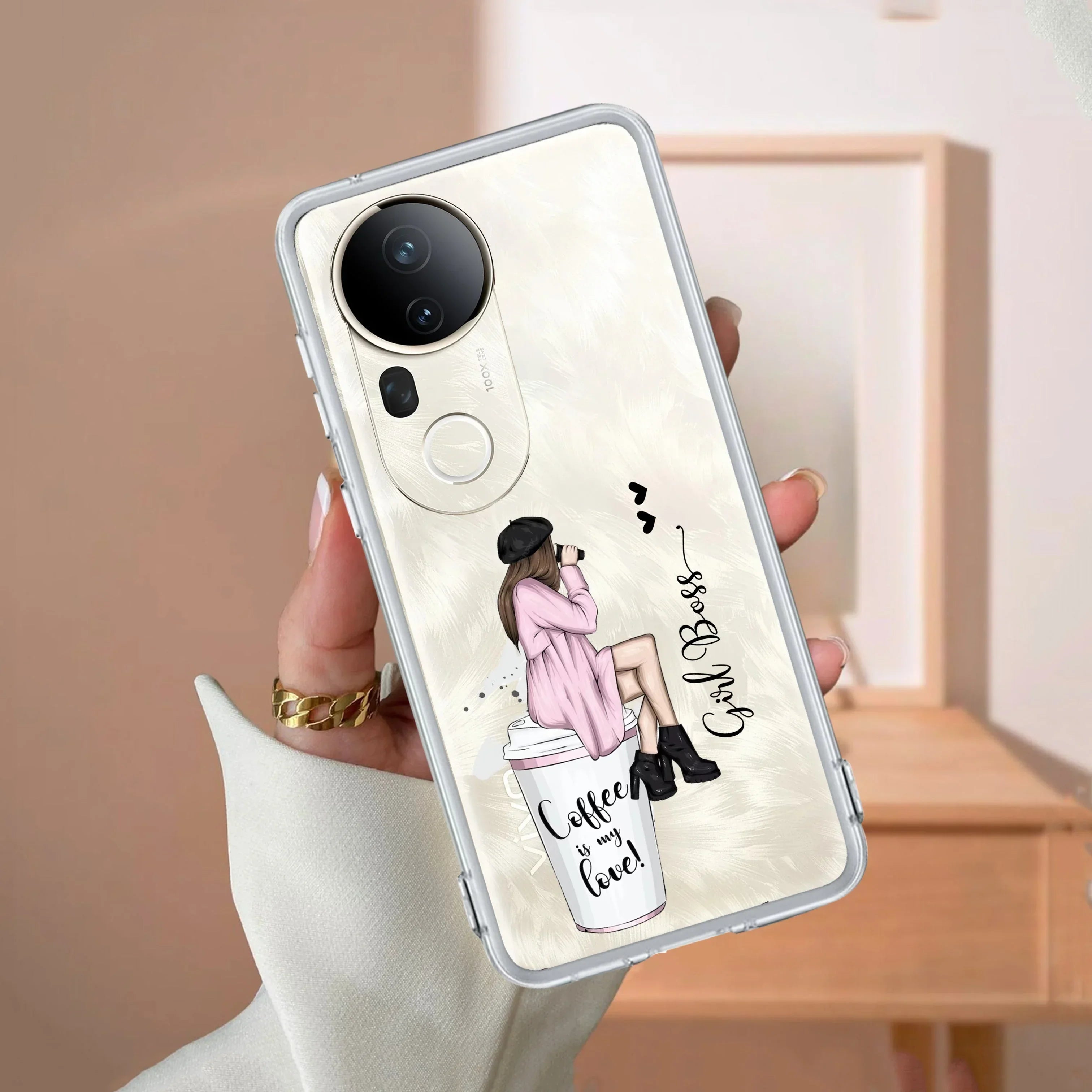 Coffee Lover Customize Transparent Silicon Case For Vivo V20 SE