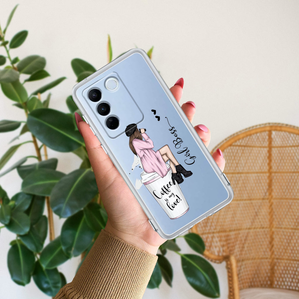 Coffee Lover Customize Anti Yellow Case For Vivo V27 Pro 5G