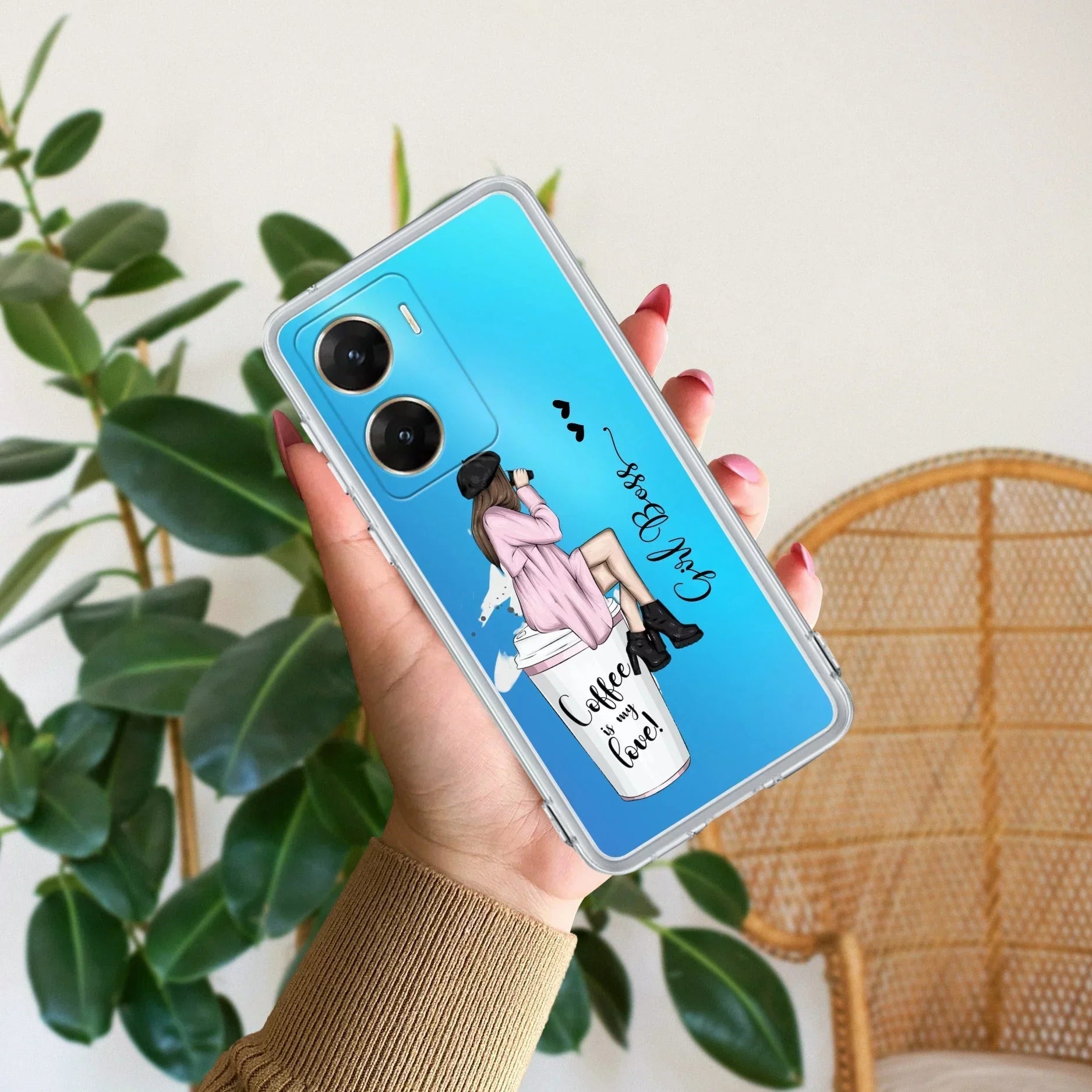 Coffee Lover Customize Transparent Silicon Case For Vivo Y12G /Vivo Y12S