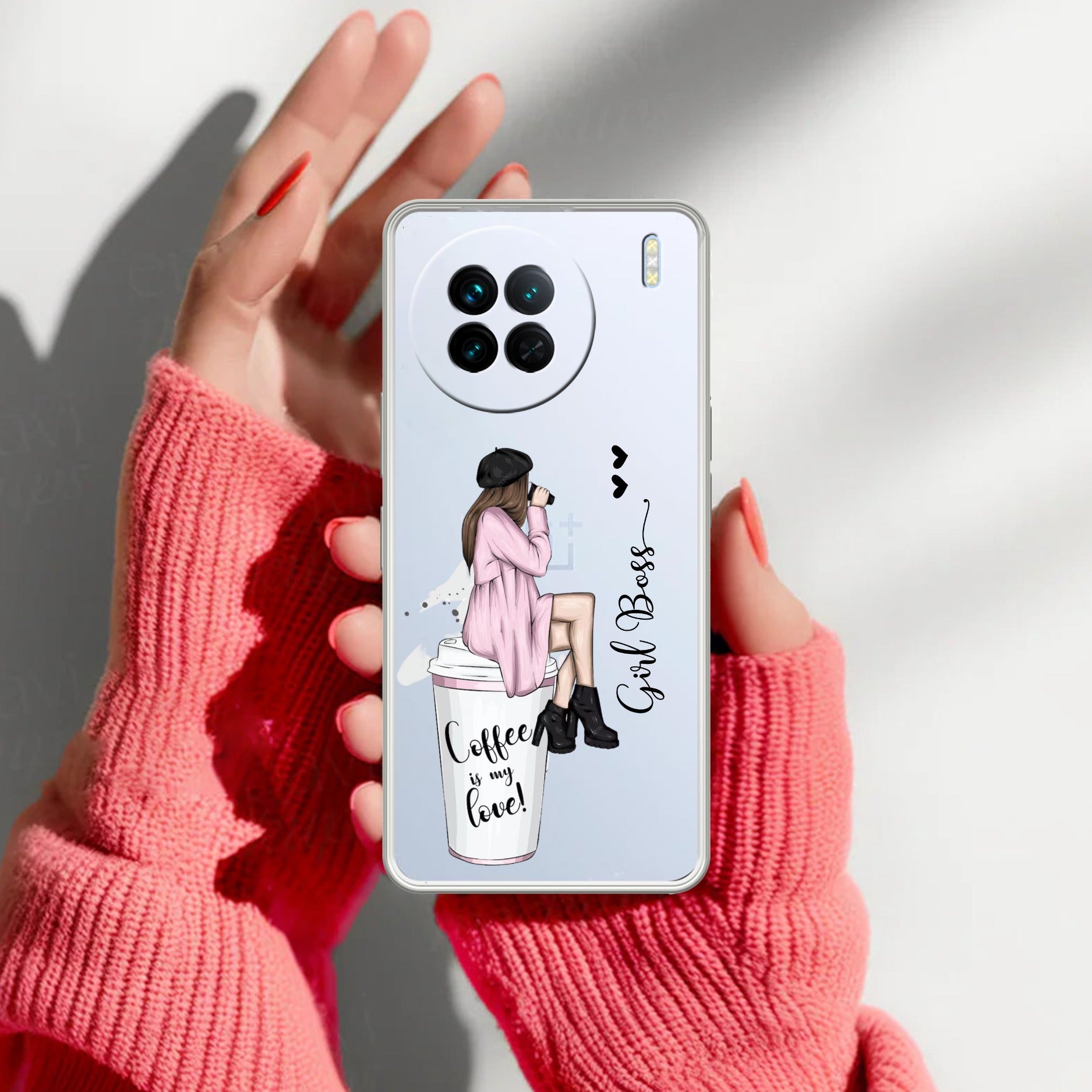 Coffee Lover Customize Transparent Silicon Case For Vivo X90 Pro 5G