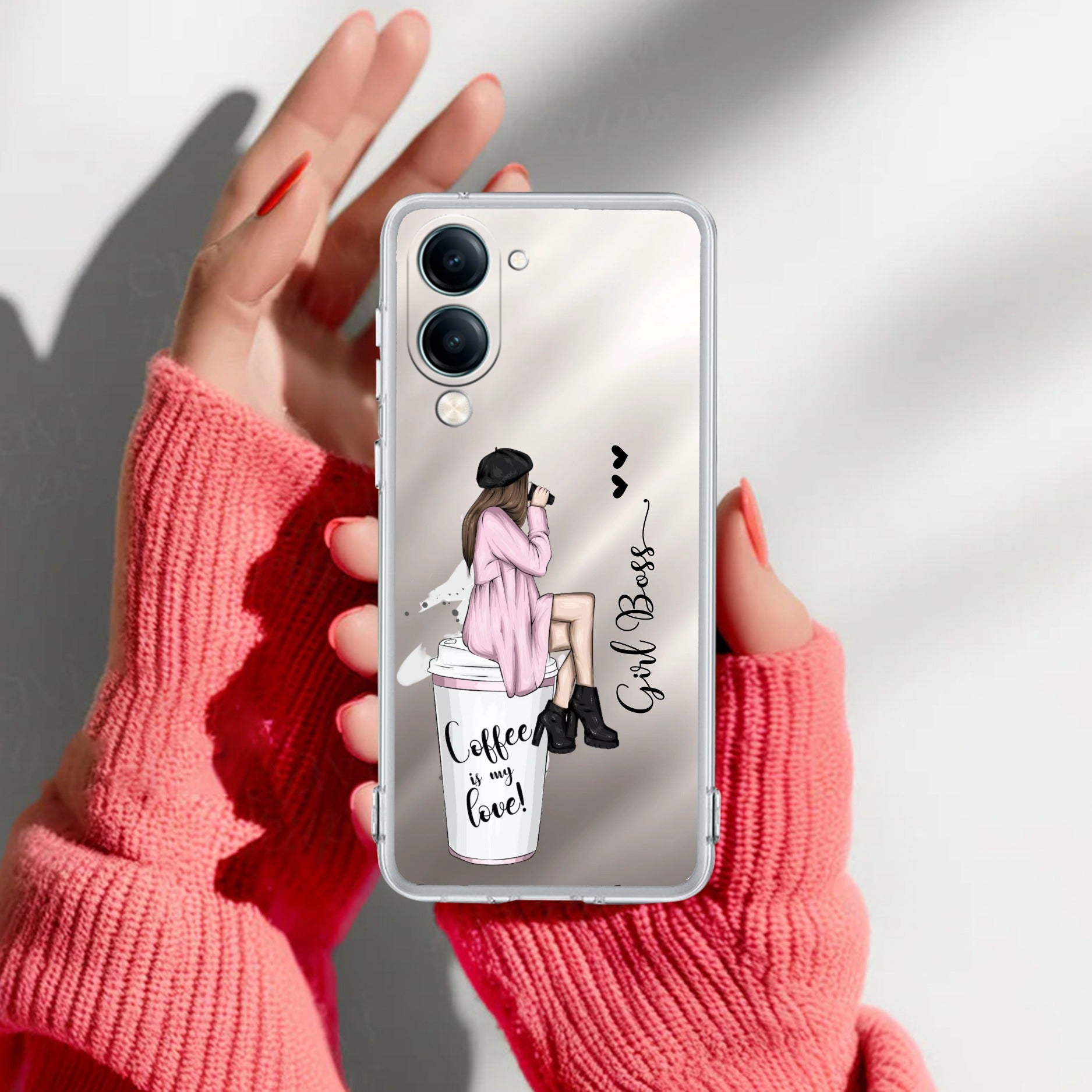 Coffee Lover Customize Transparent Silicon Case For Vivo T4 Lite 5G