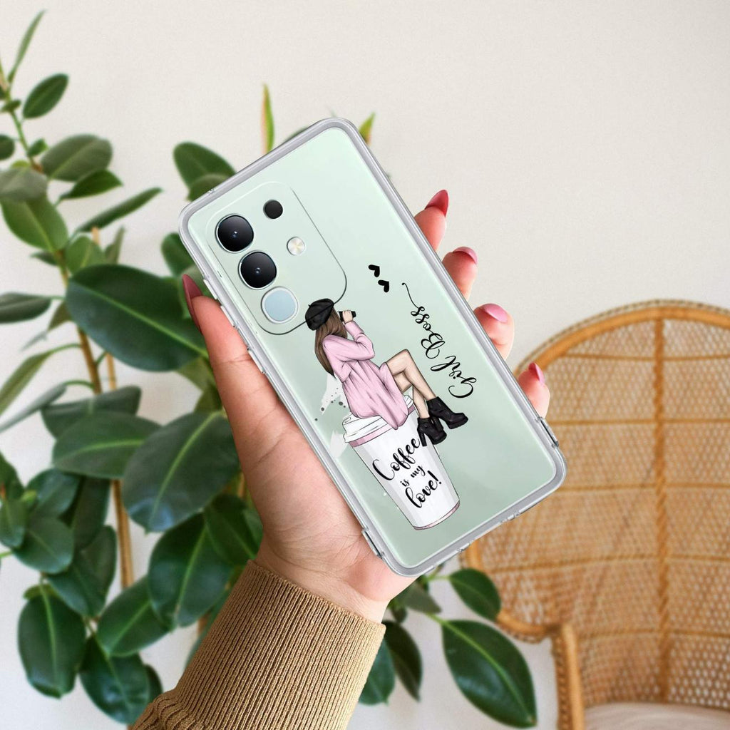 Coffee Lover Customize Transparent Silicon Case For Vivo T4 Pro 5G