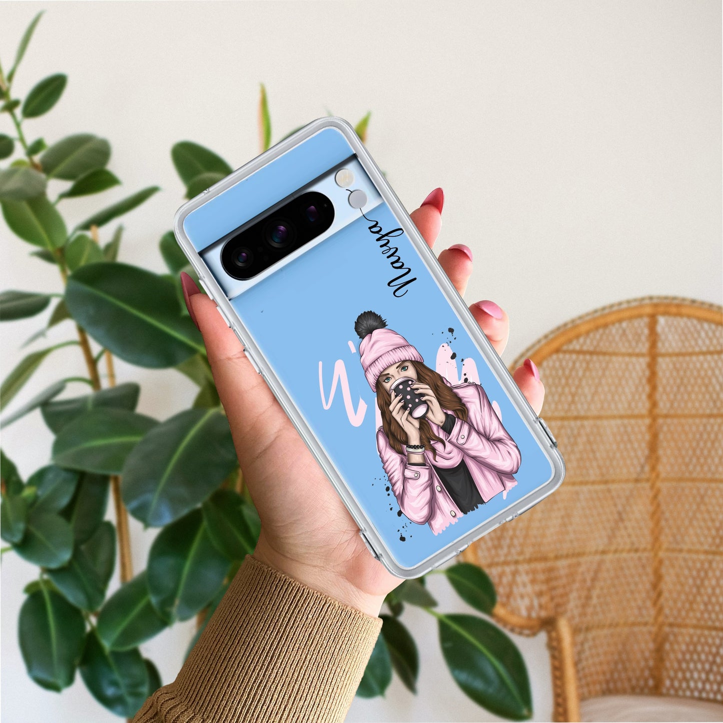 Coffee Time Customize Transparent Silicon Case For Google